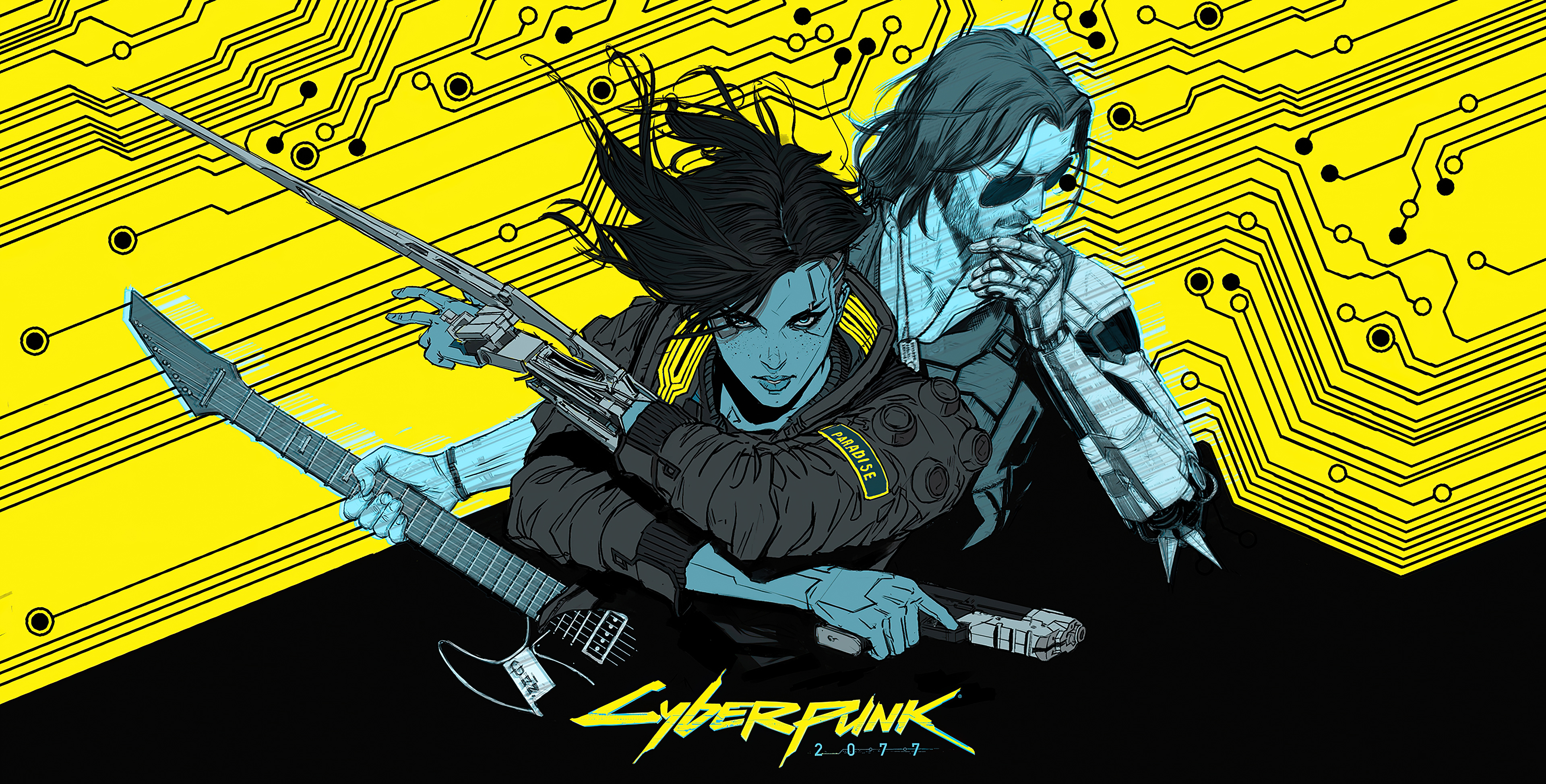 Cyberpunk 2077 Yellow Background