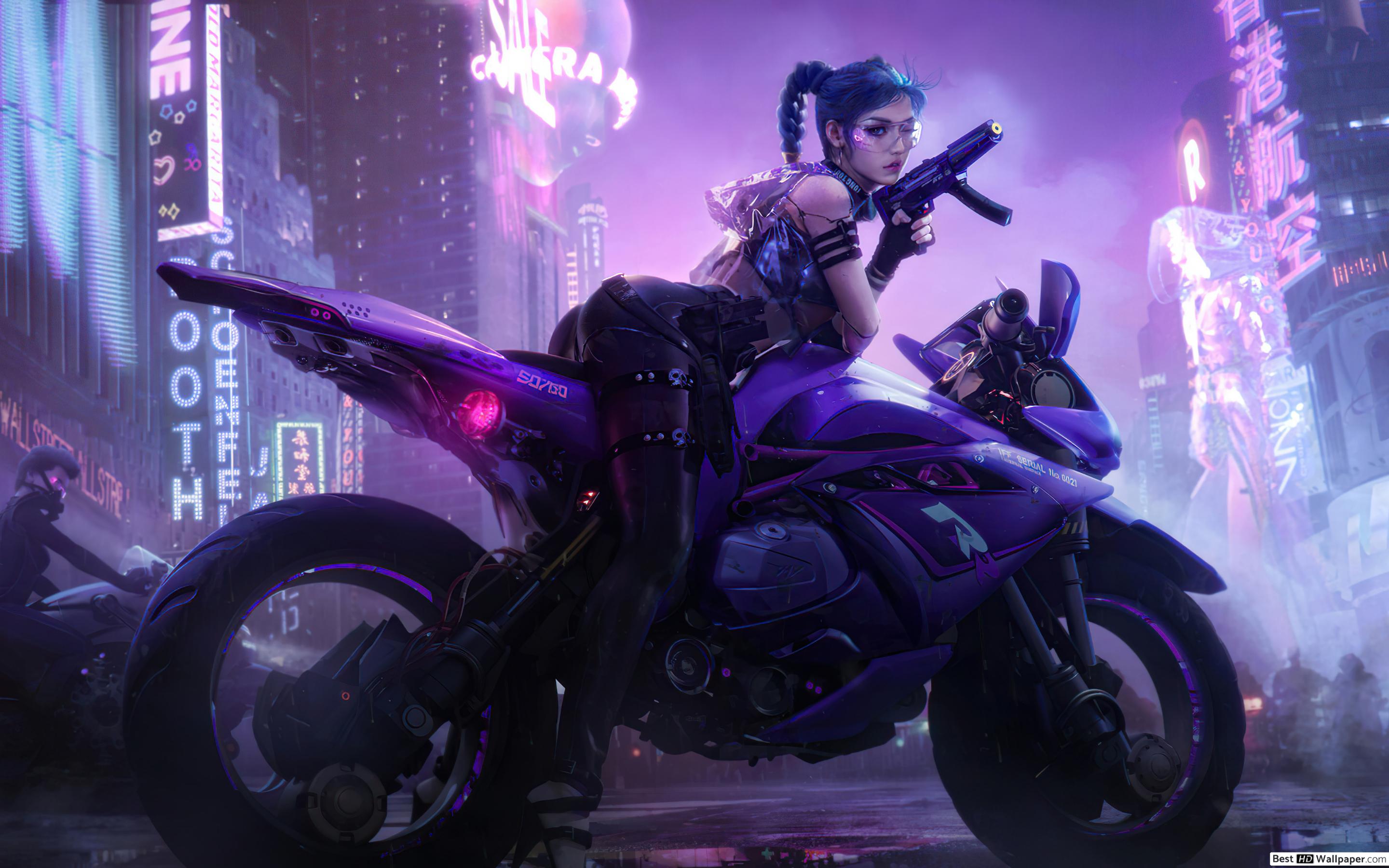 Cyberpunk Bike Runner
 Wallpapers