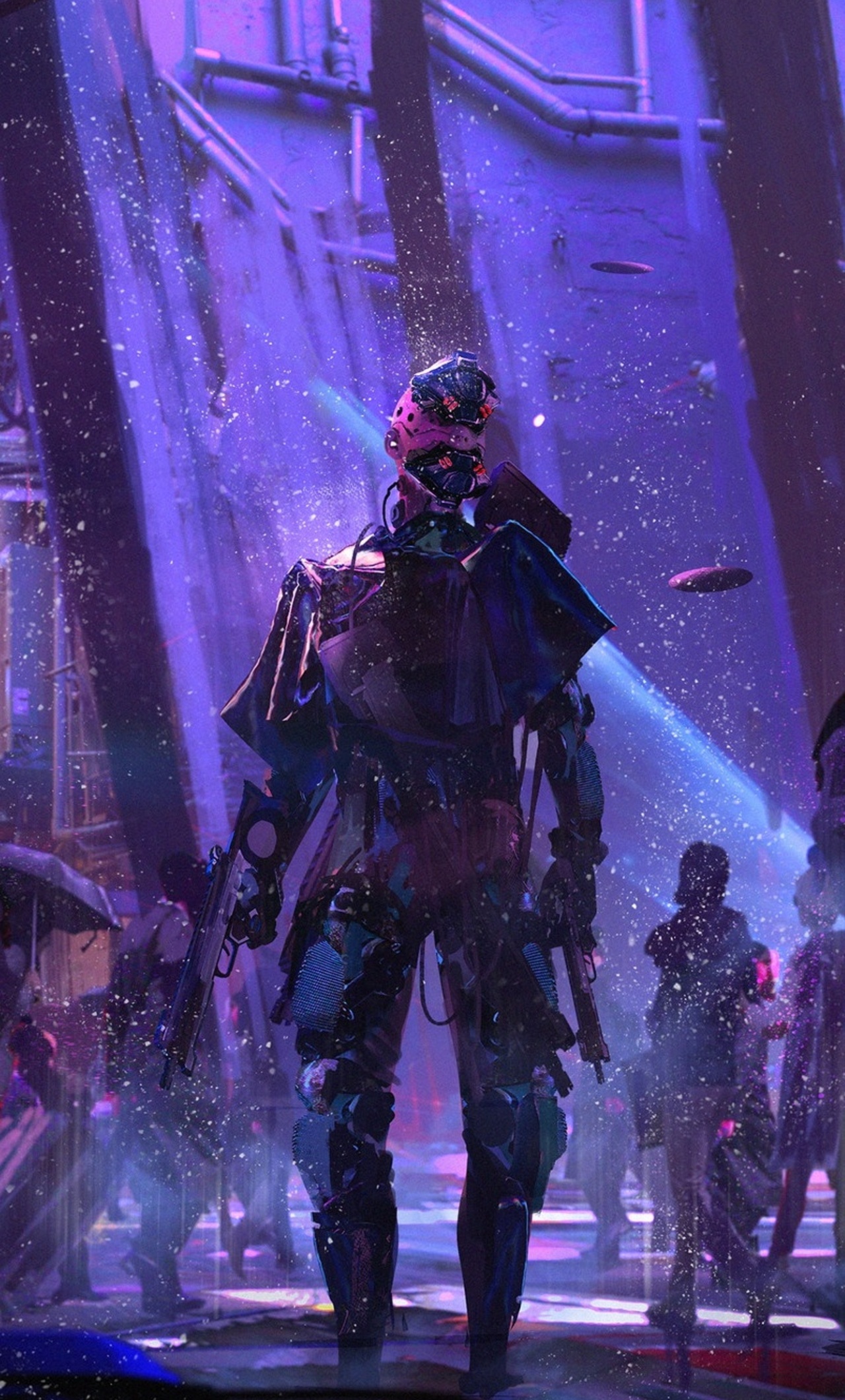 Cyberpunk Cool Cyborg  Neon Art Wallpapers