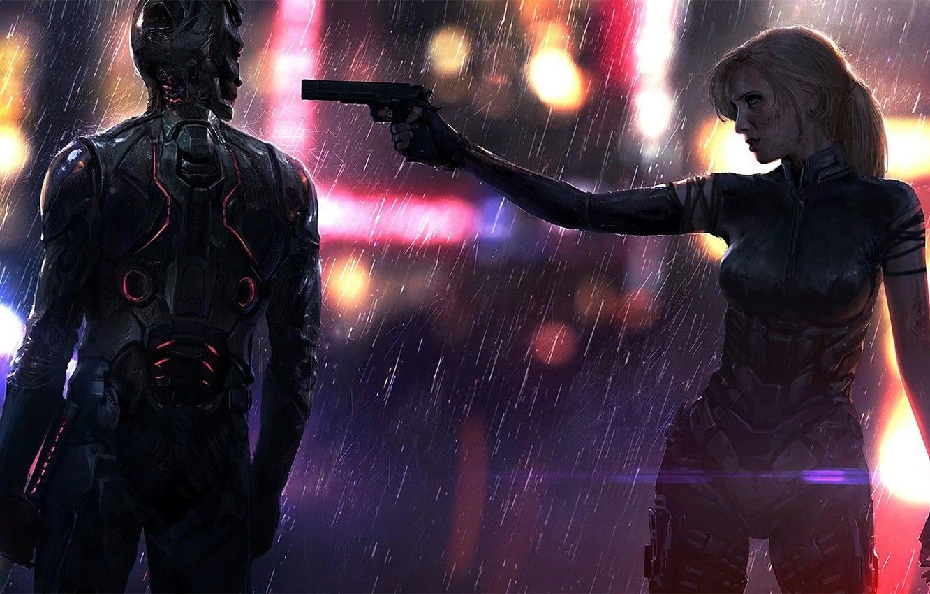 Cyberpunk Cool Cyborg  Neon Art Wallpapers