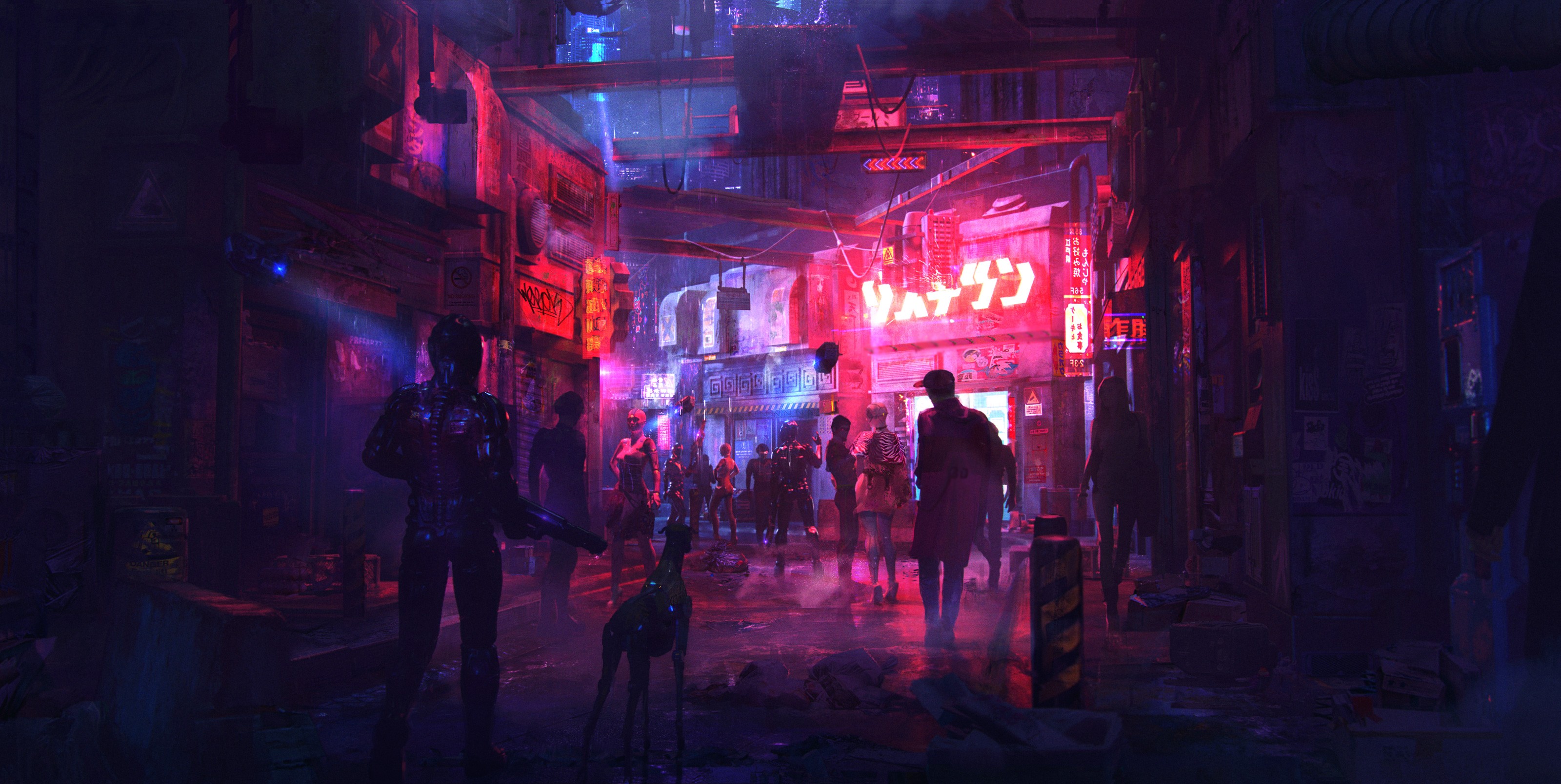 Cyberpunk Cool Cyborg  Neon Art Wallpapers