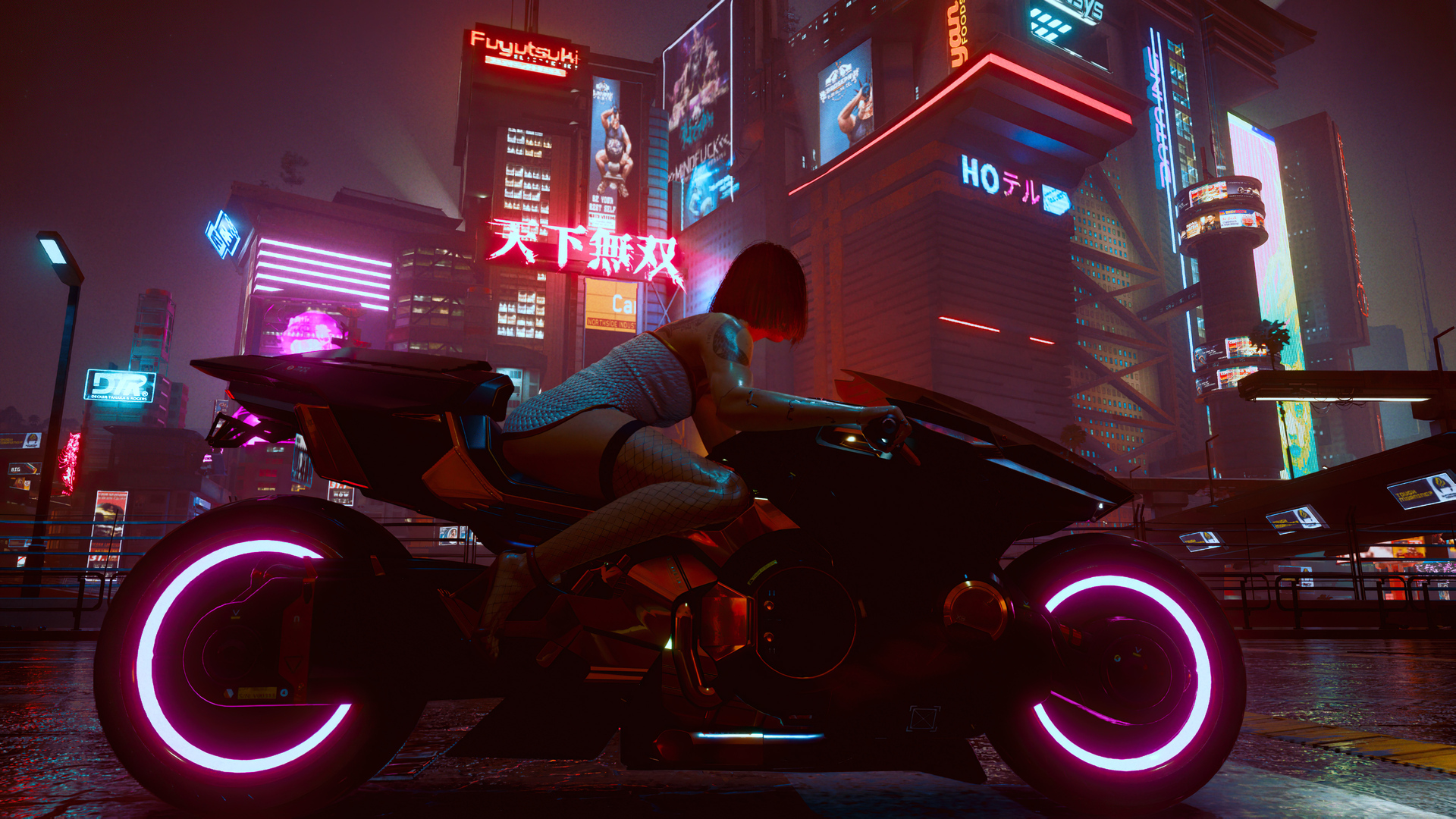 Cyberpunk Cyborg Girl Biker 2077 Wallpapers