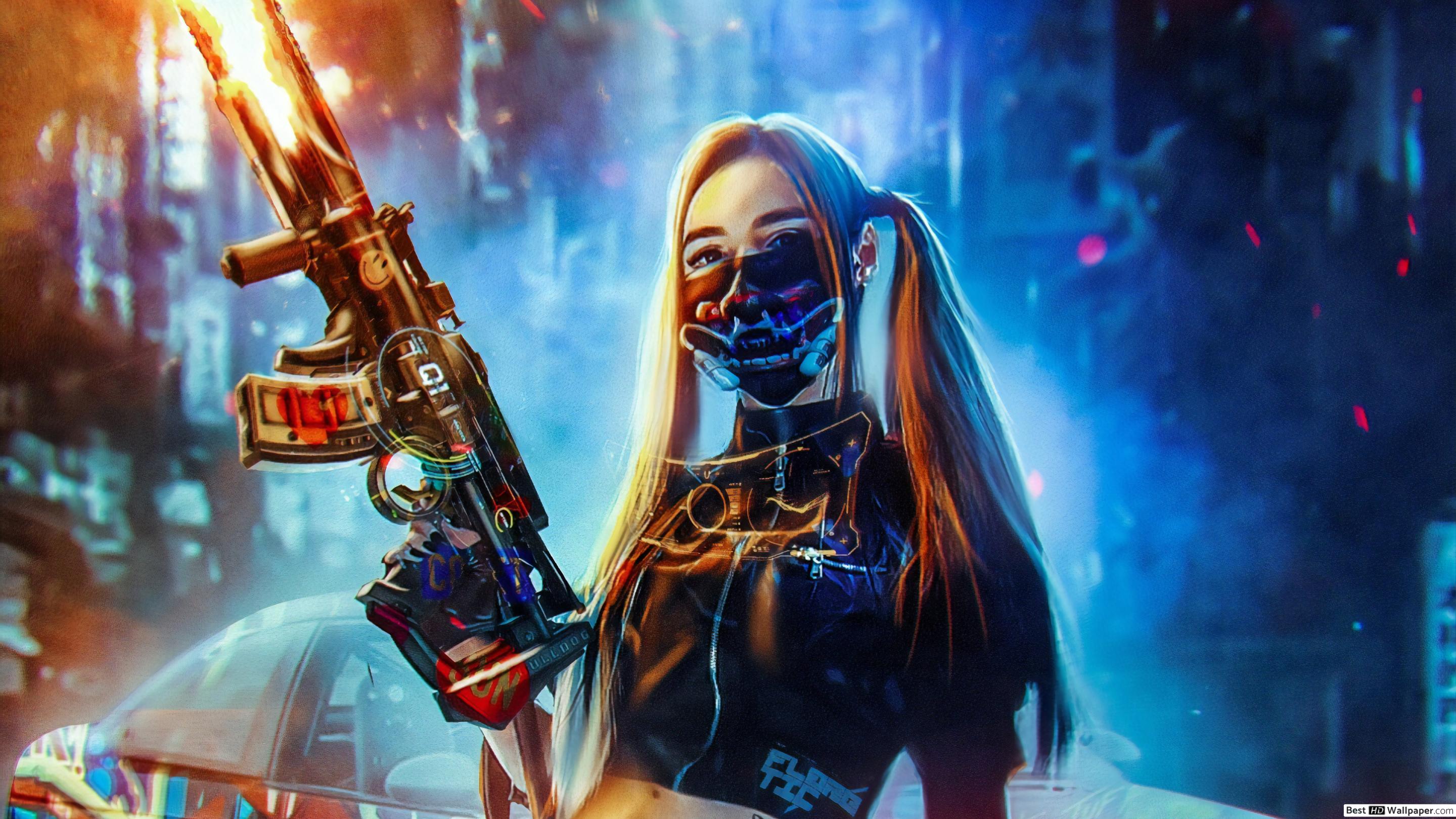 Cyberpunk Dagger Girl
 Wallpapers