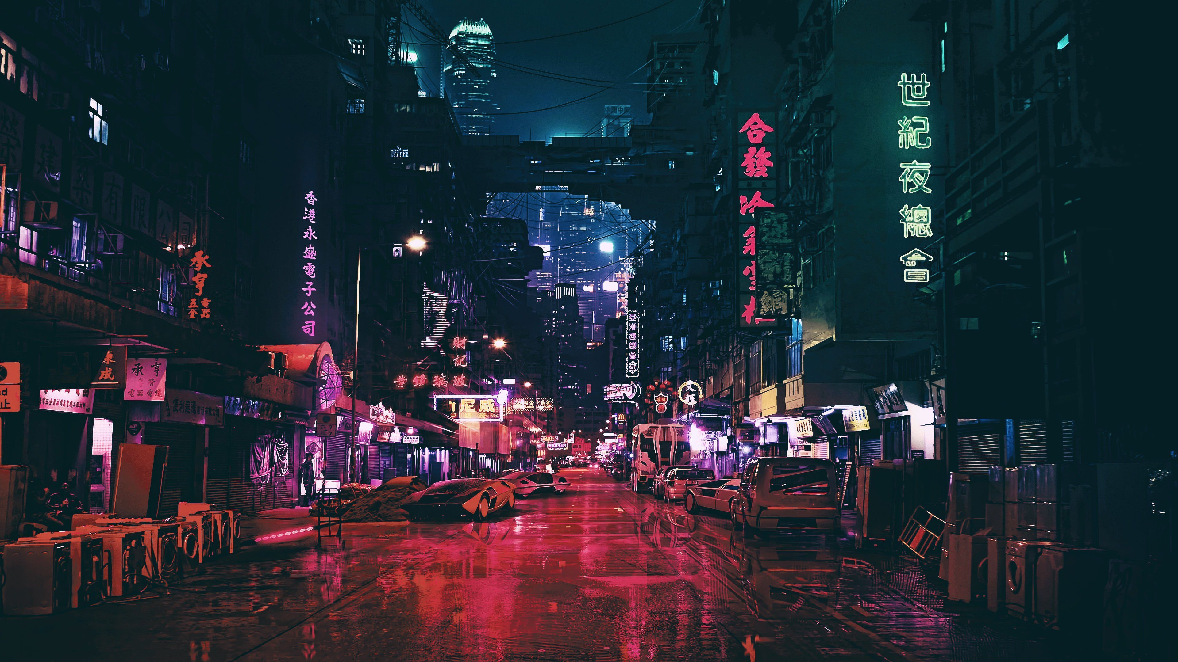 cyberpunk dual screen Wallpapers