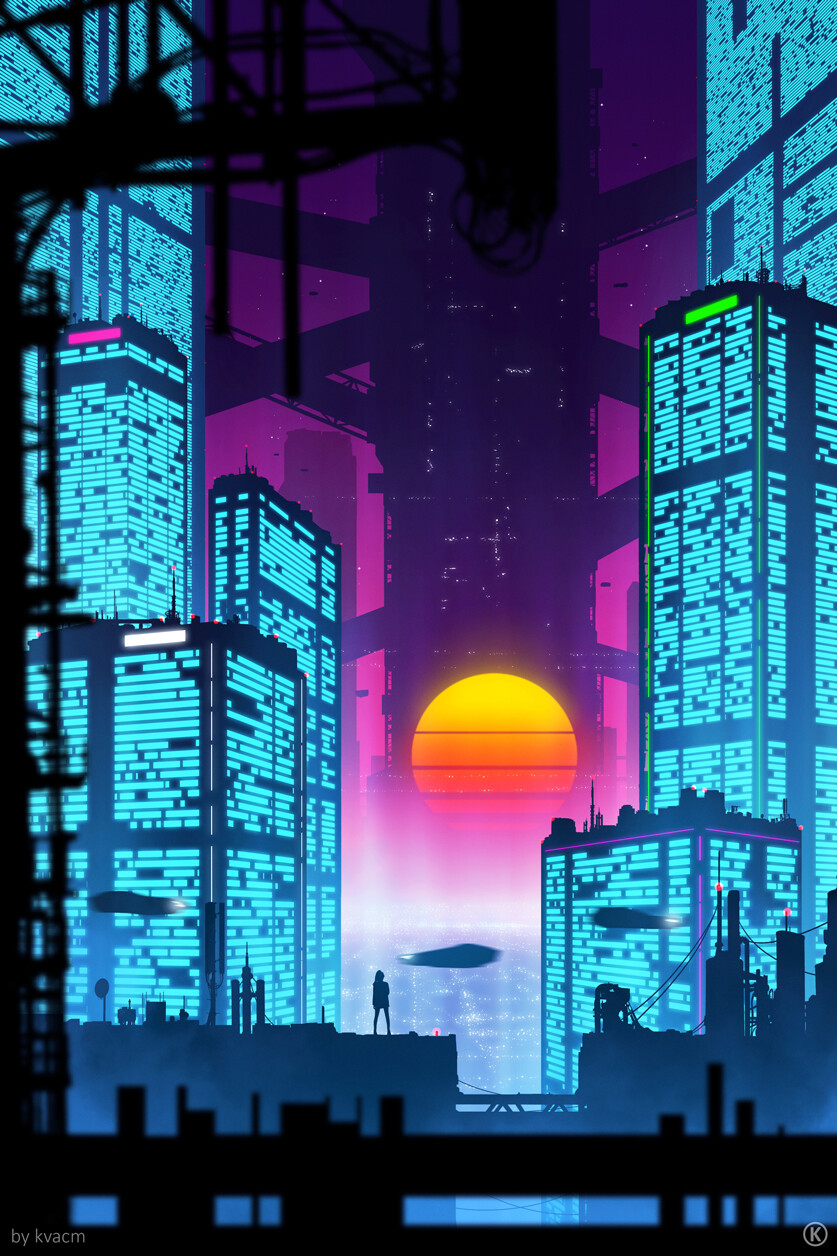 Cyberpunk Futuristic New Port City Wallpapers