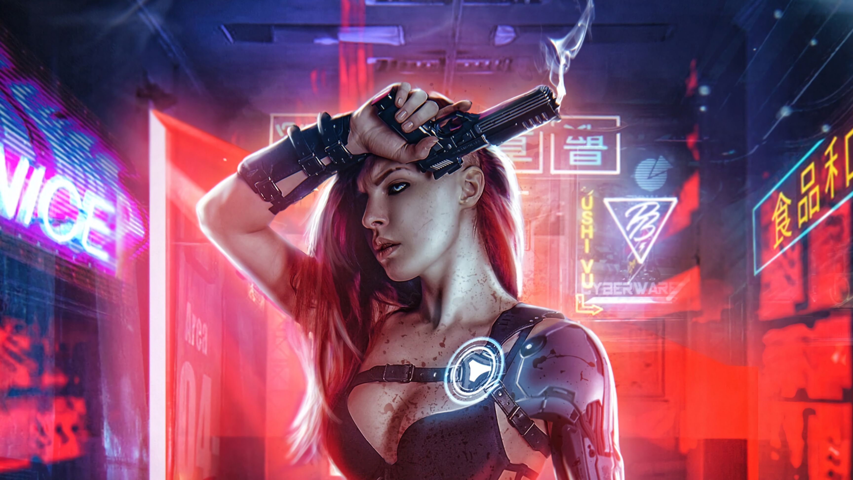 Cyberpunk Futuristic Vr Girl
 Wallpapers