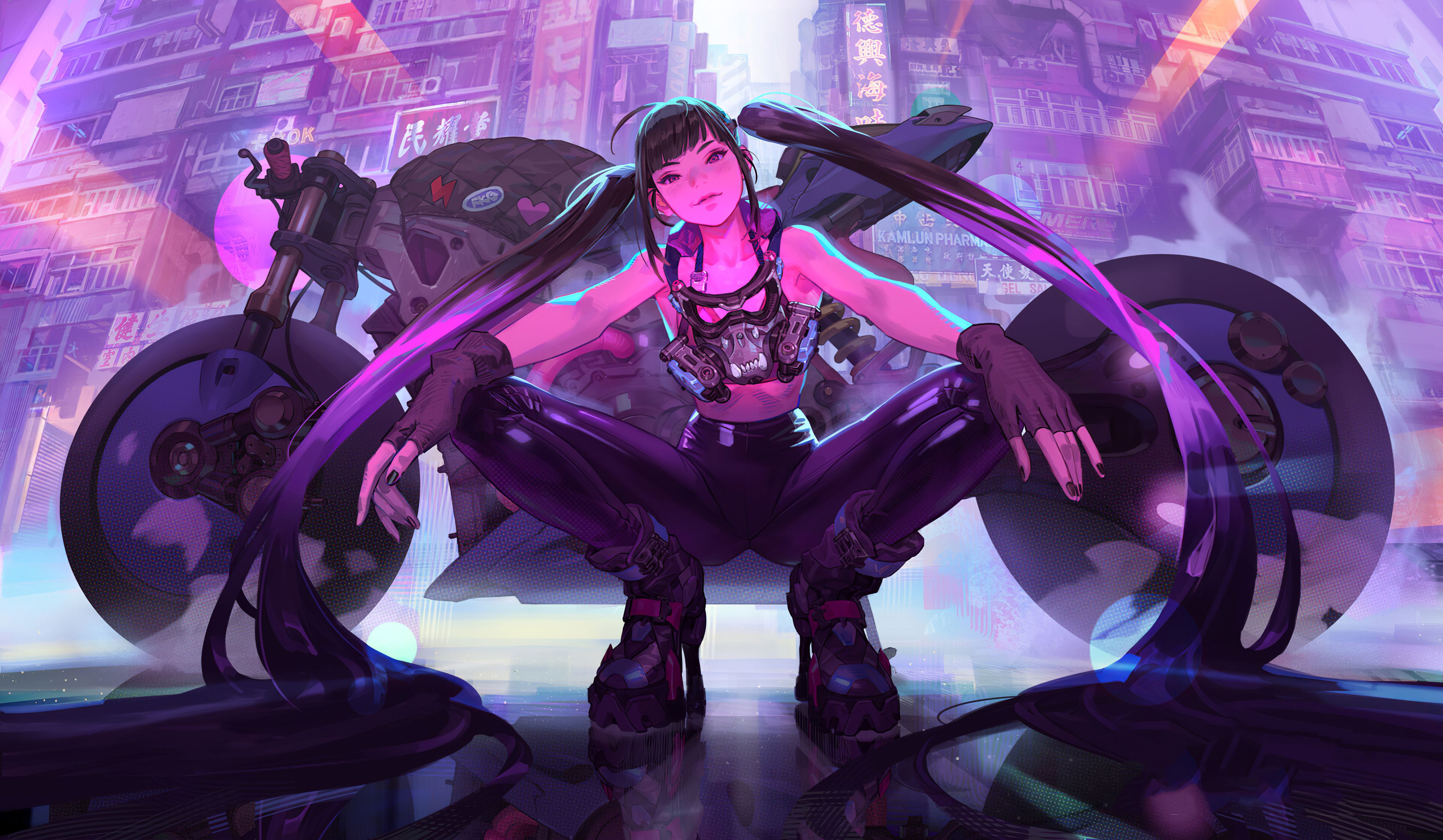 Cyberpunk Futuristic Vr Girl
 Wallpapers