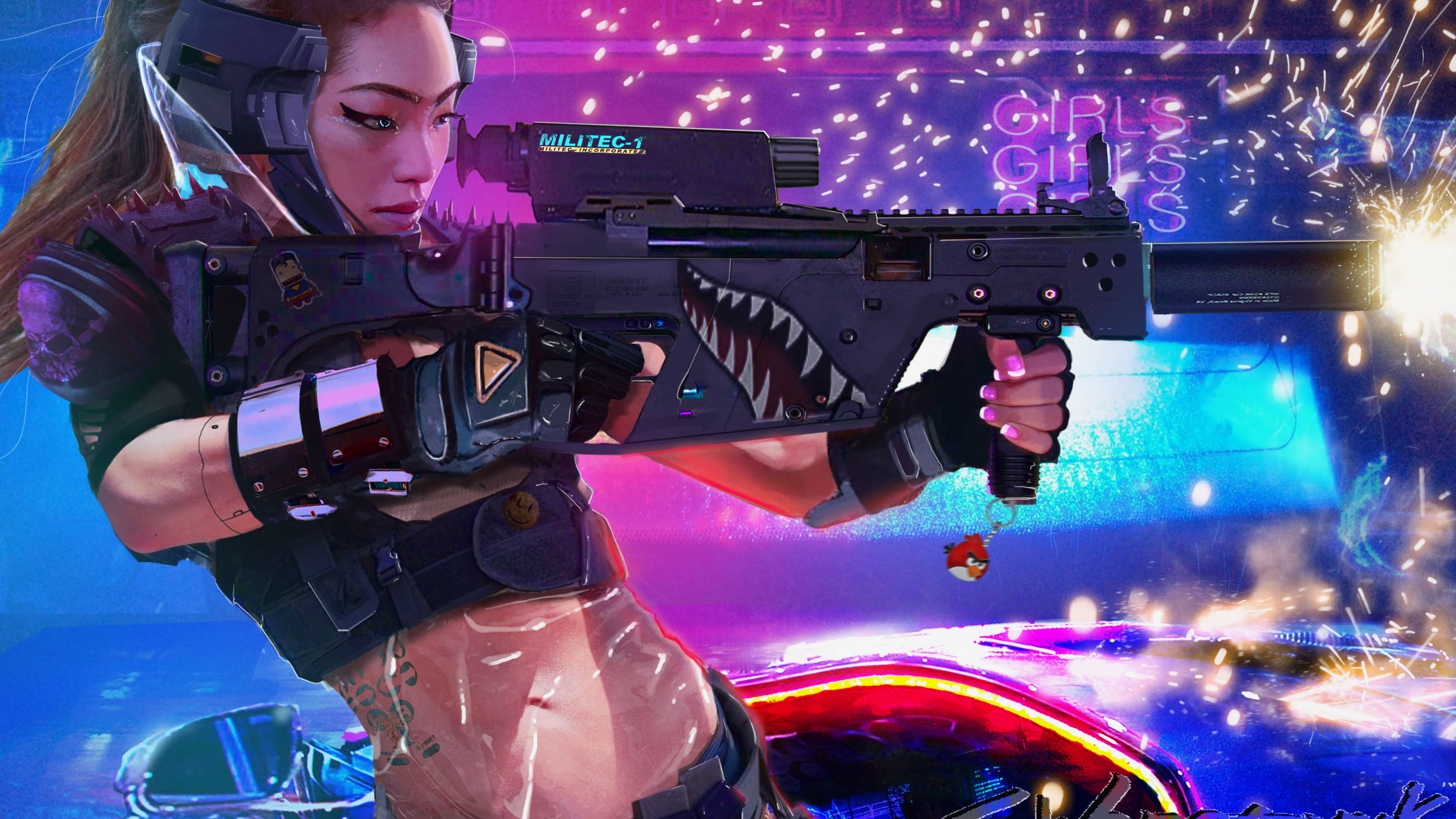 Cyberpunk Girl 2077
 Wallpapers