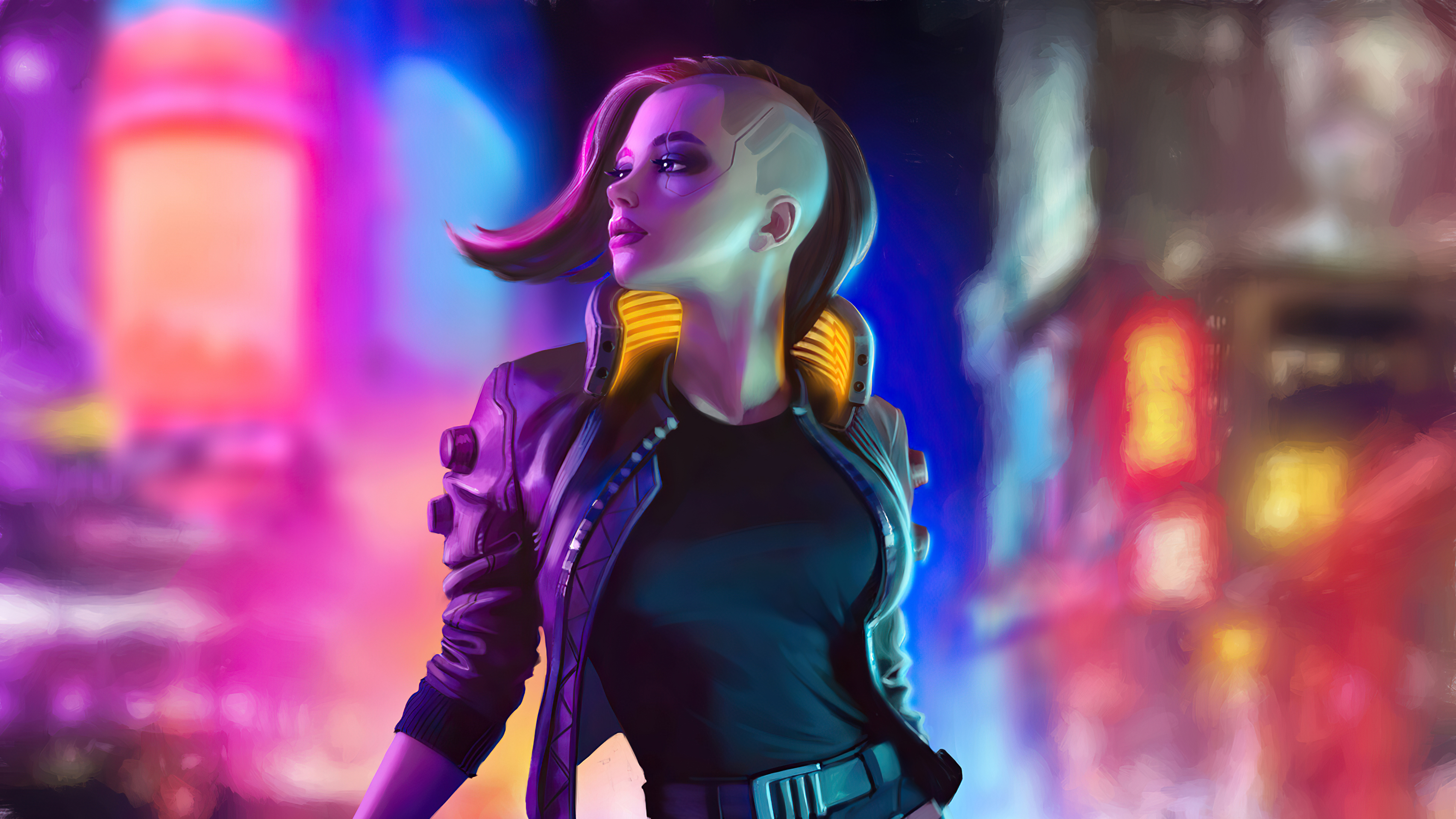 Cyberpunk Girl 2077
 Wallpapers