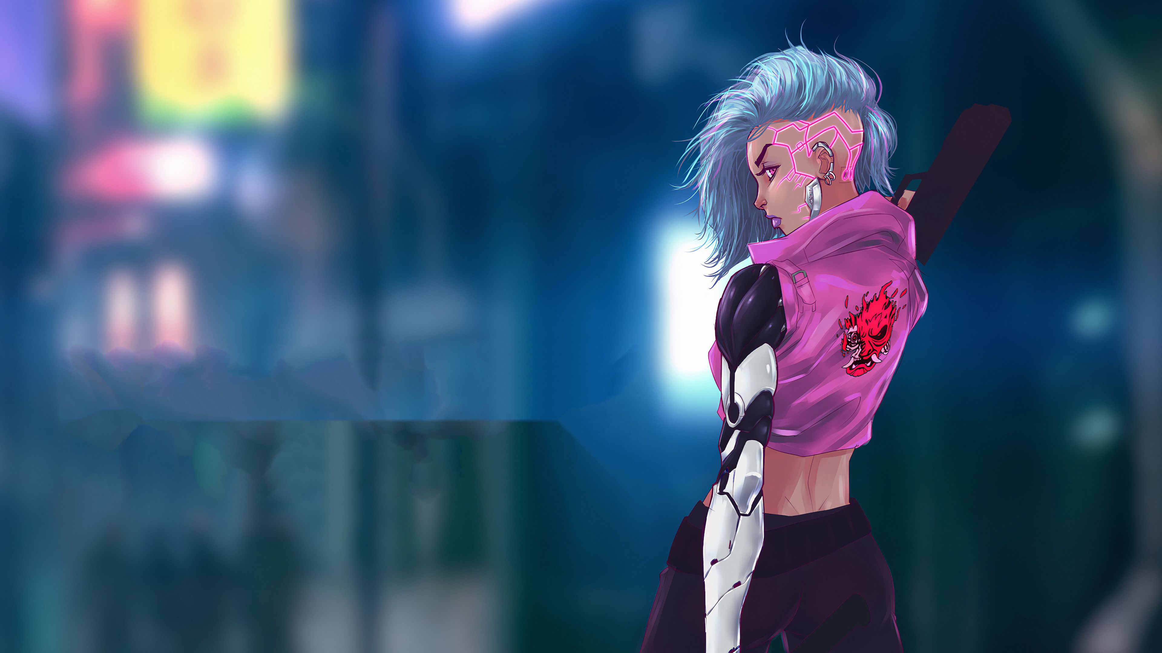 Cyberpunk Girl Beast Wallpapers