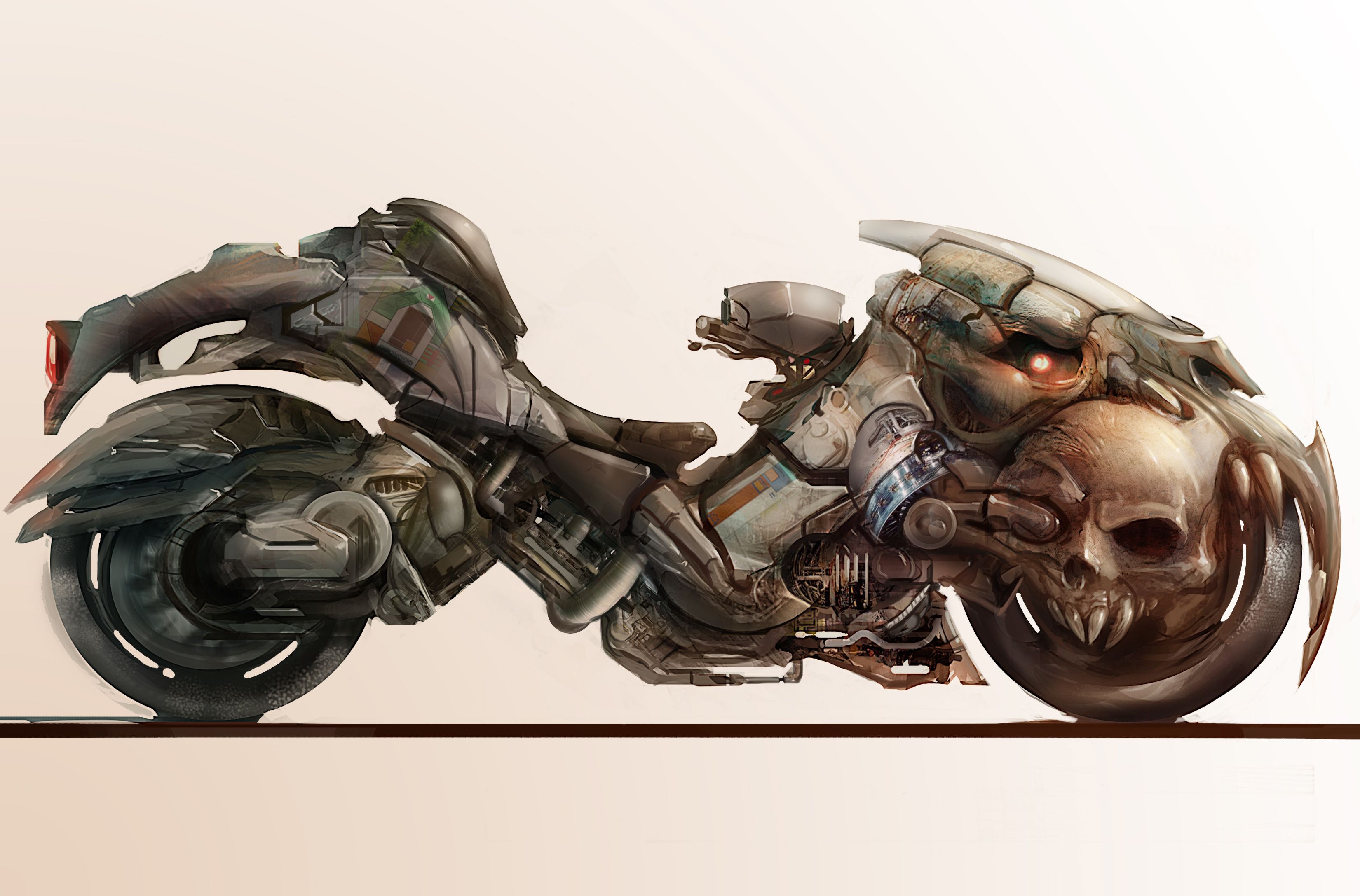 Cyberpunk Girl Futuristic Motorcycle
 Wallpapers