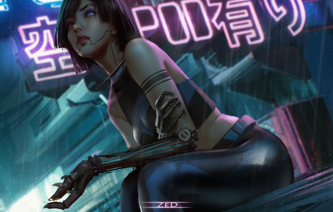 Cyberpunk Girl In City Wallpapers