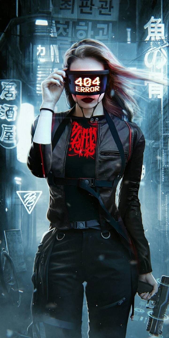 Cyberpunk Girl In City Wallpapers