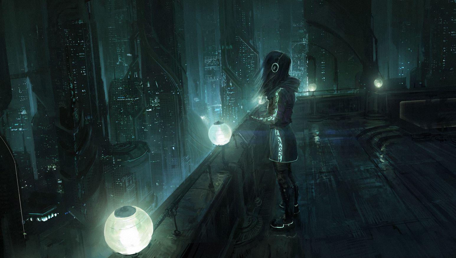 Cyberpunk Girl In Rain Wallpapers