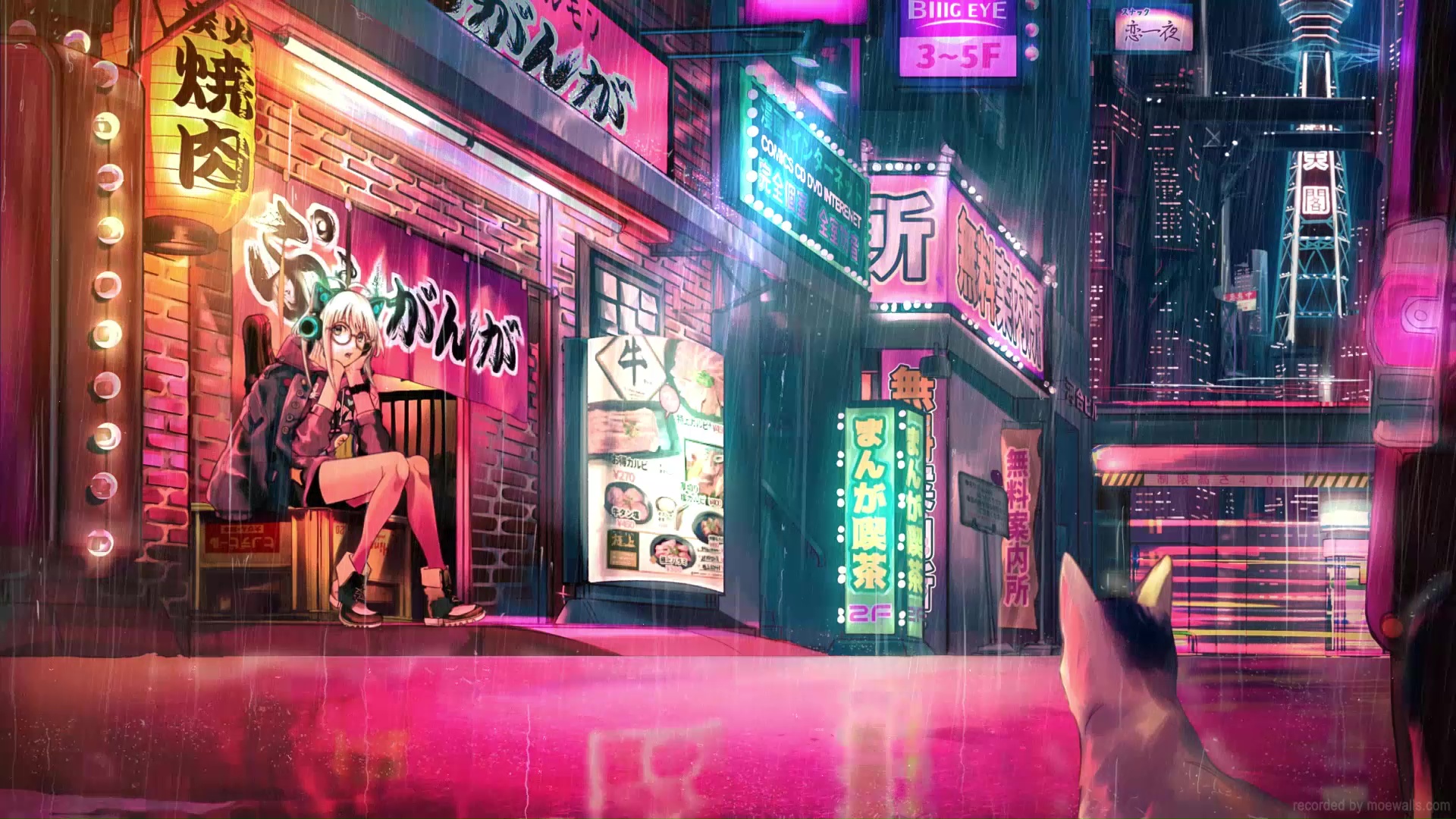 Cyberpunk Girl In Rain Wallpapers