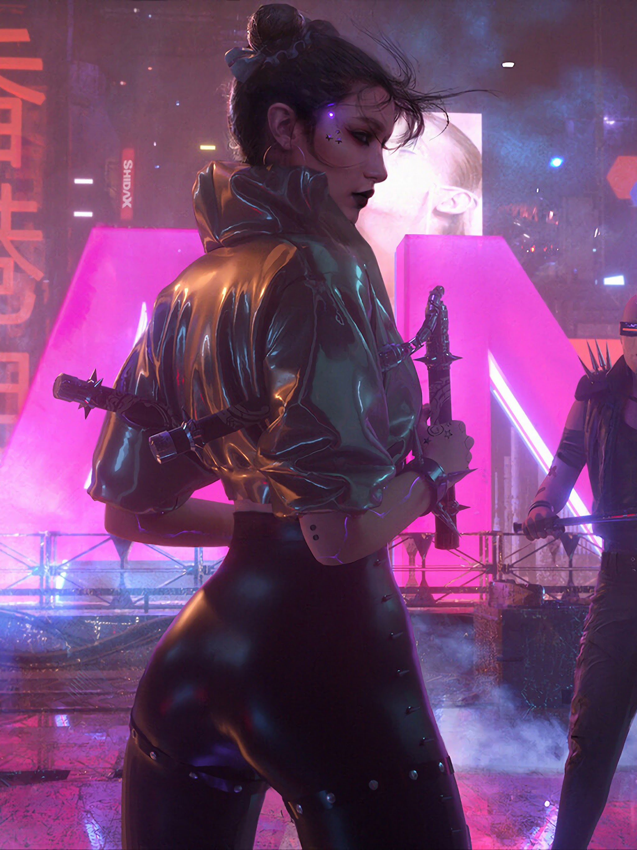 cyberpunk girl iphone Wallpapers