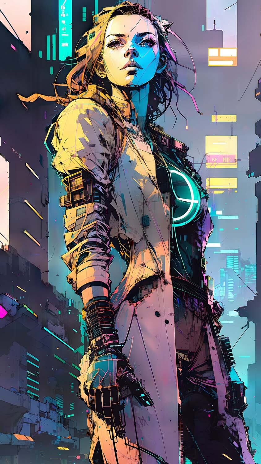 cyberpunk girl iphone Wallpapers