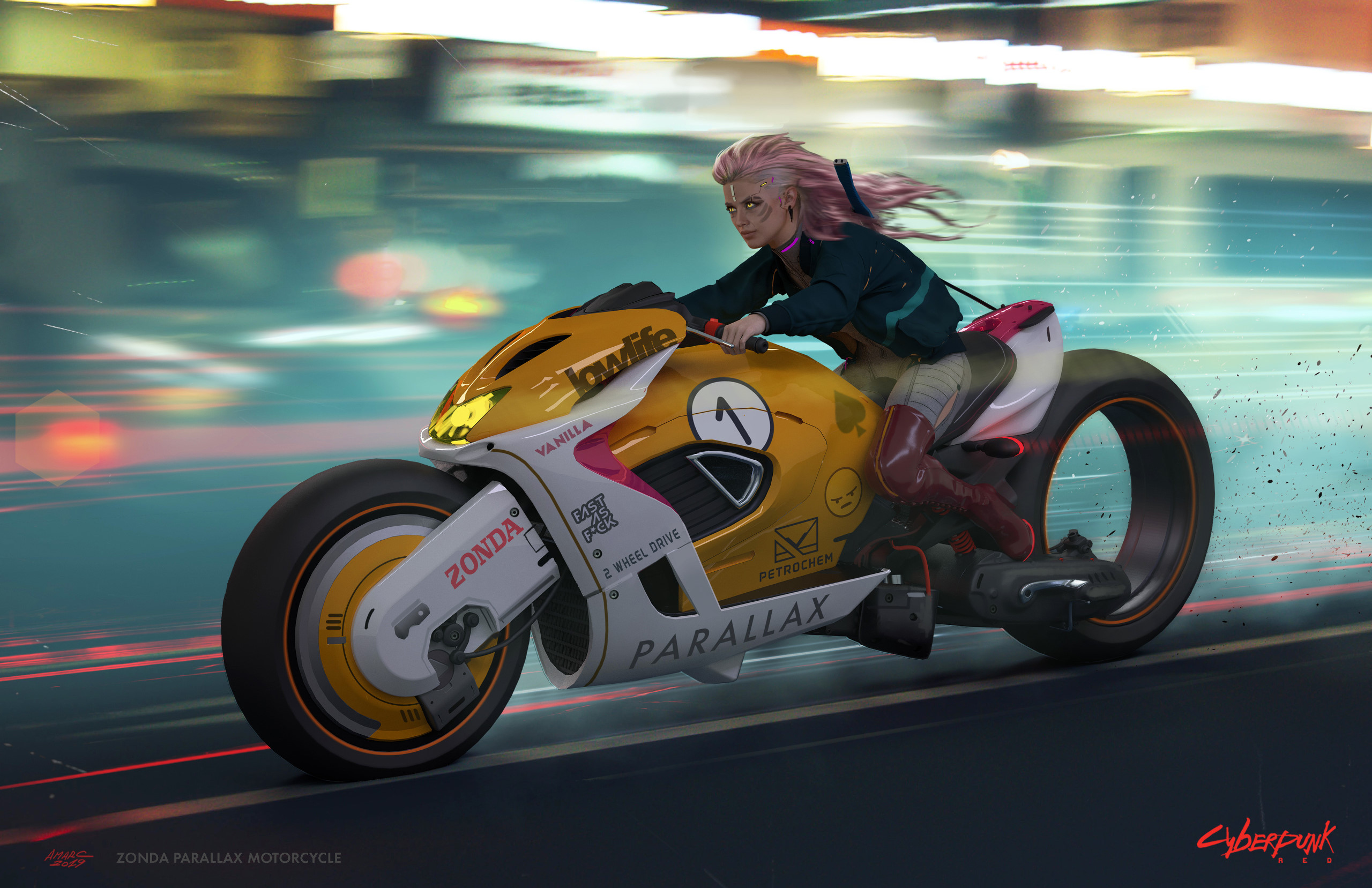 Cyberpunk Motorcycle Art Wallpapers