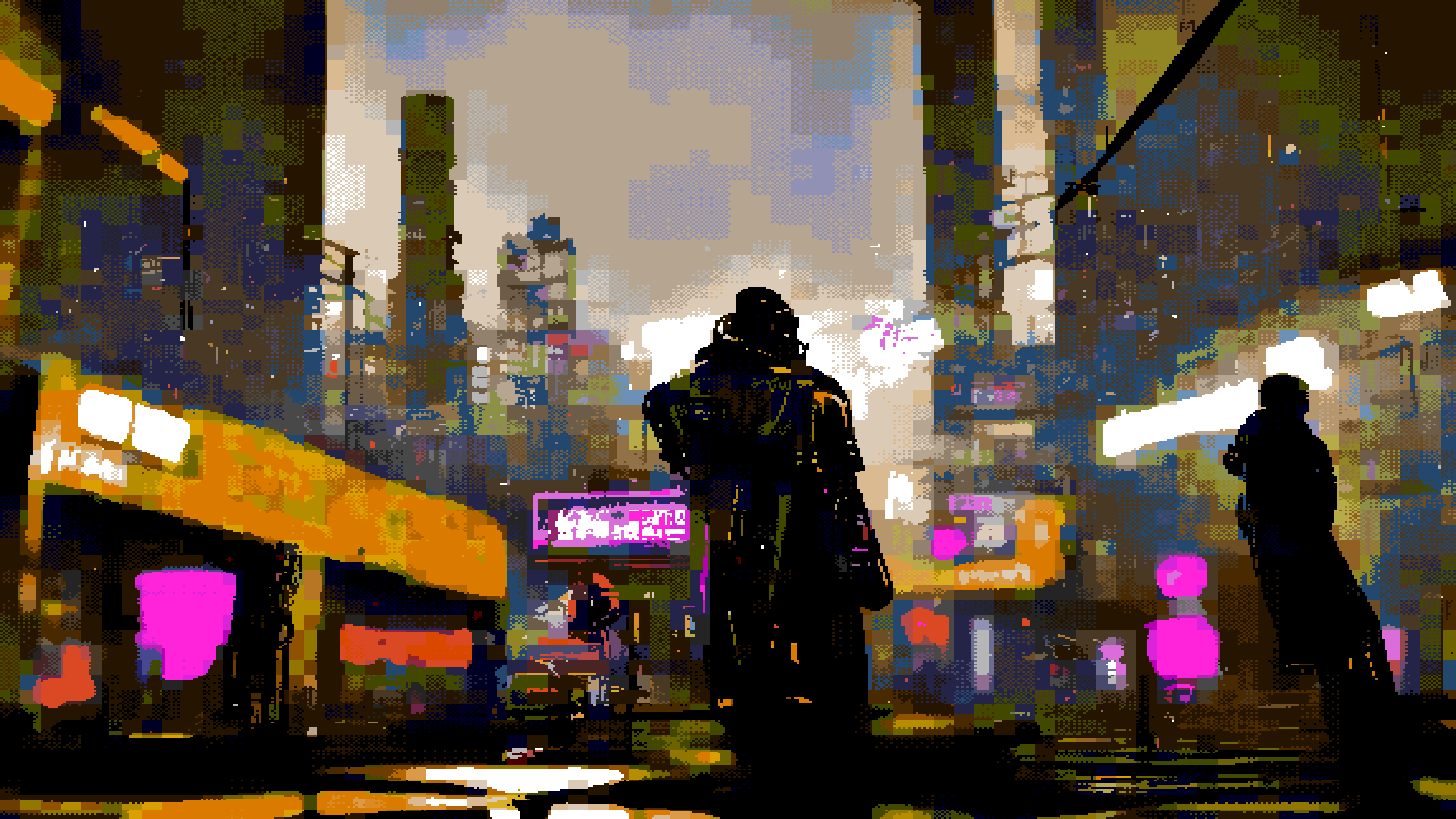 cyberpunk pixel art Wallpapers