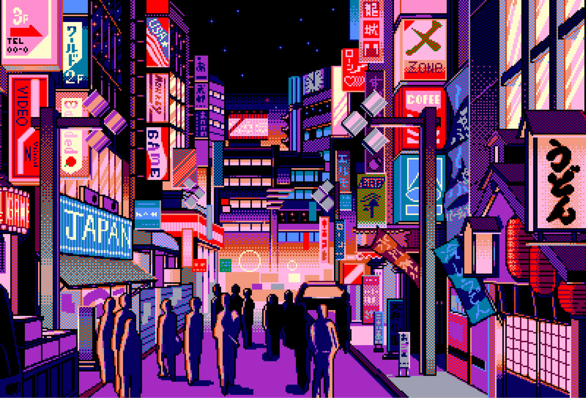 cyberpunk pixel art Wallpapers