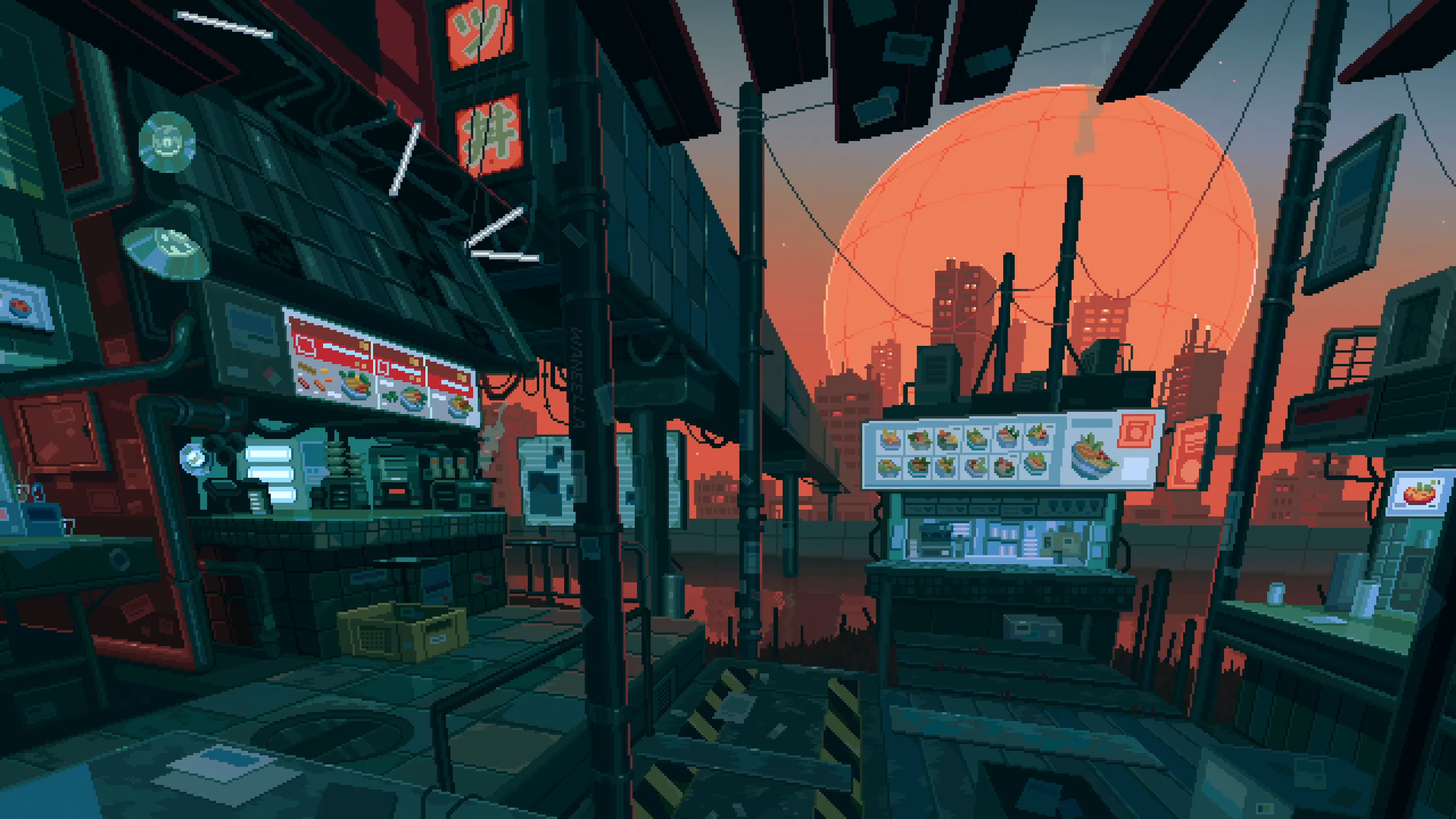 cyberpunk pixel art Wallpapers