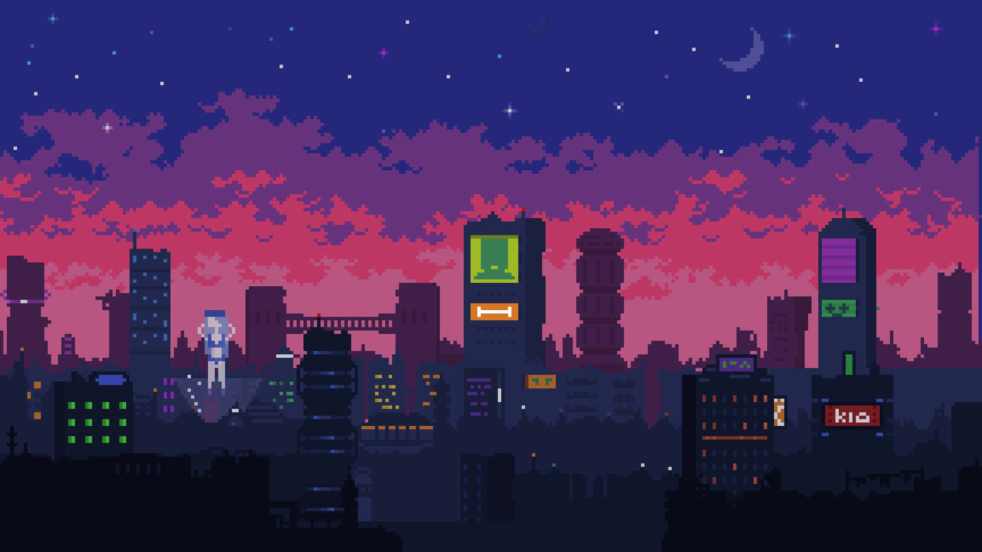 cyberpunk pixel art Wallpapers