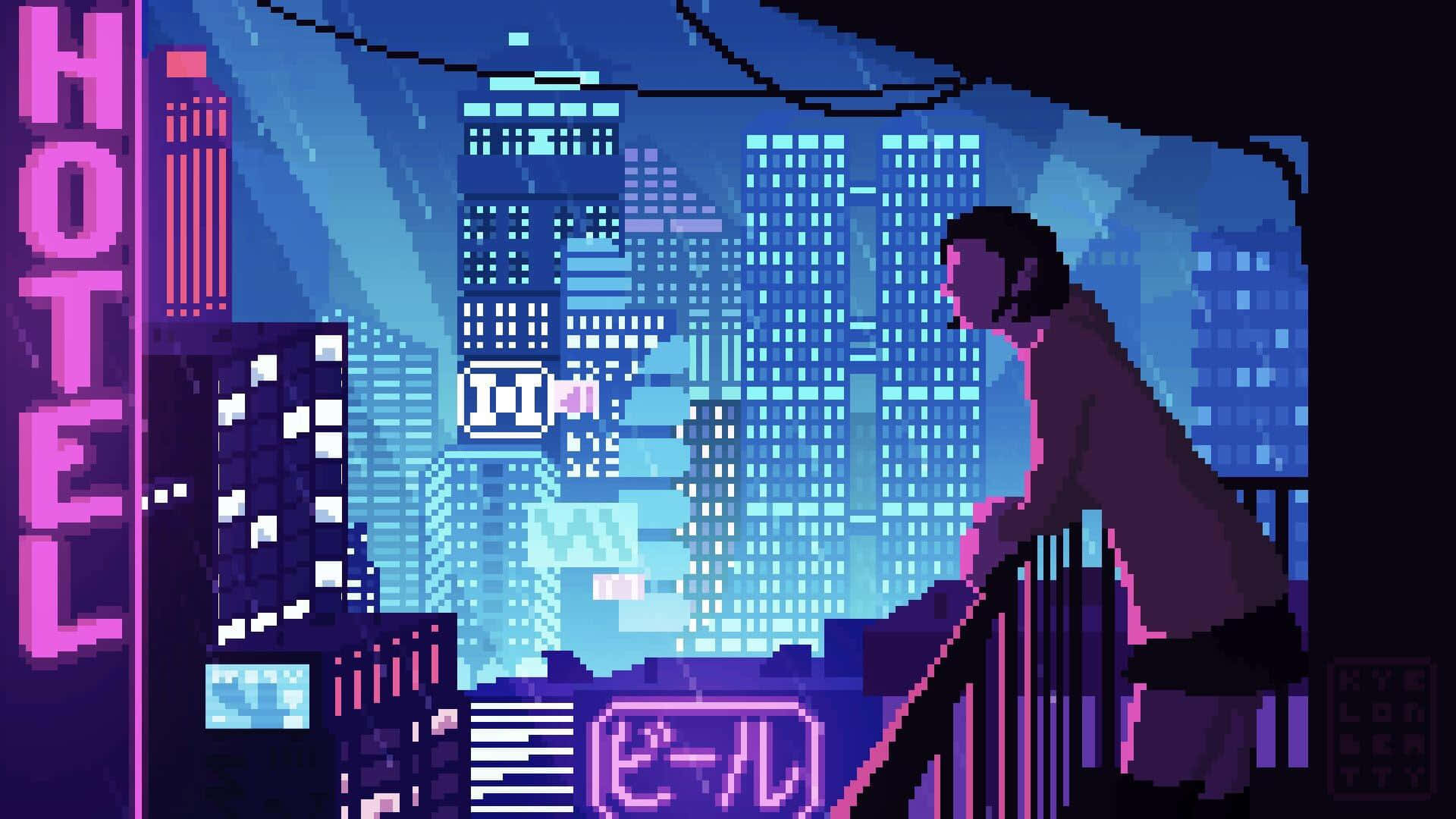 cyberpunk pixel art Wallpapers