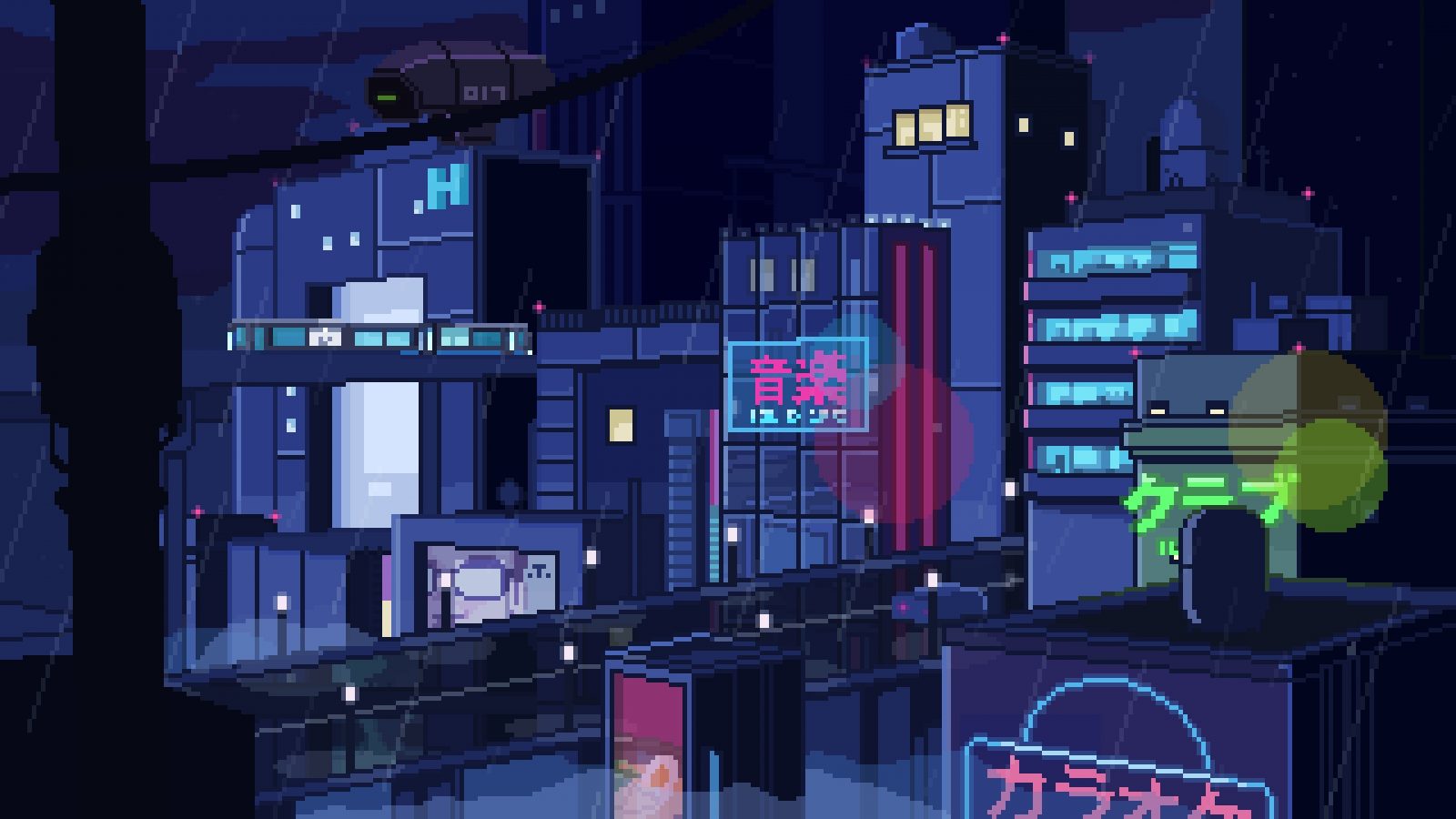 cyberpunk pixel art Wallpapers