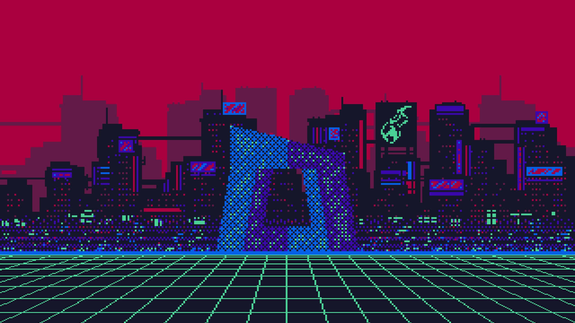 cyberpunk pixel art Wallpapers