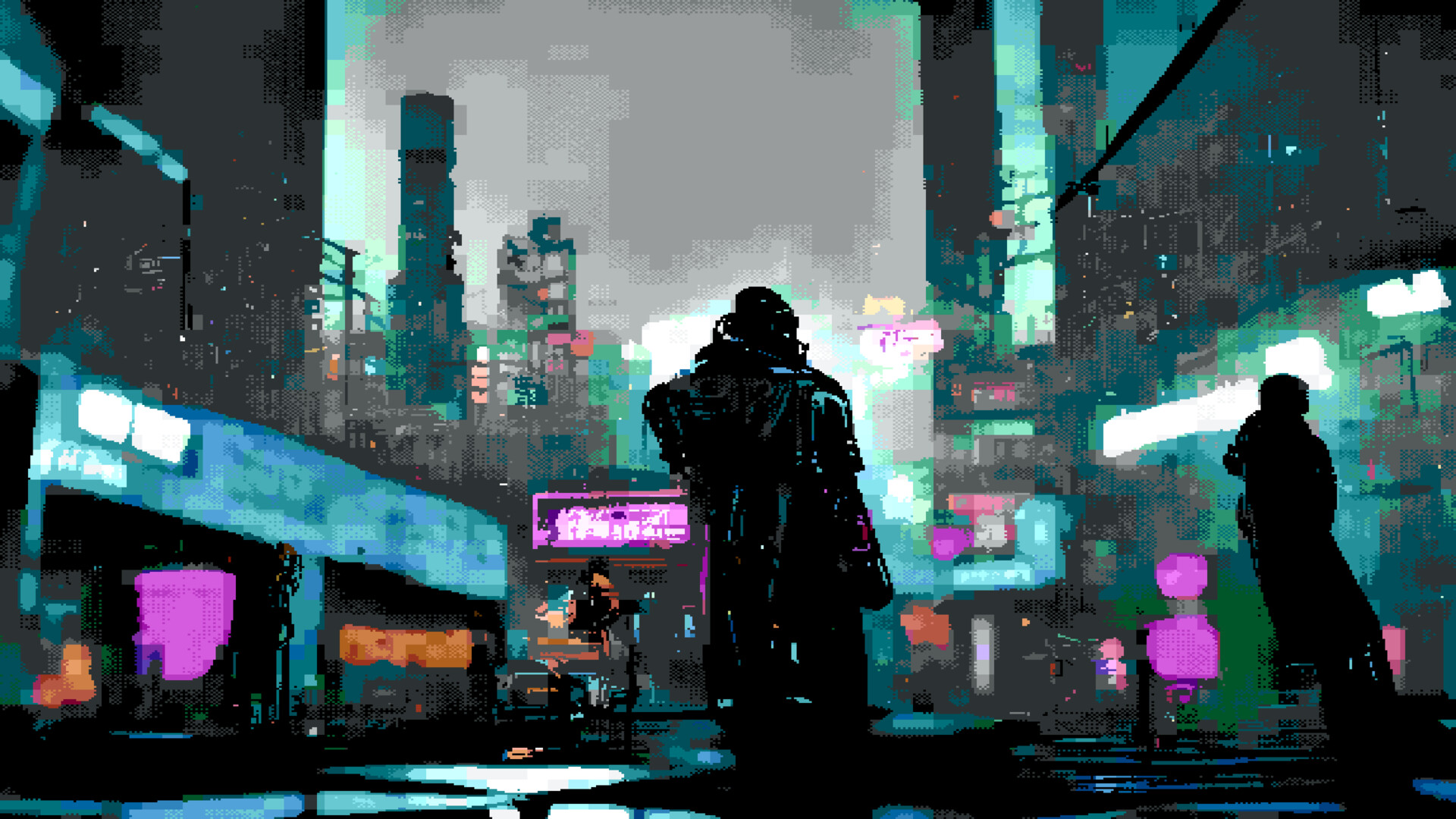 cyberpunk pixel Wallpapers