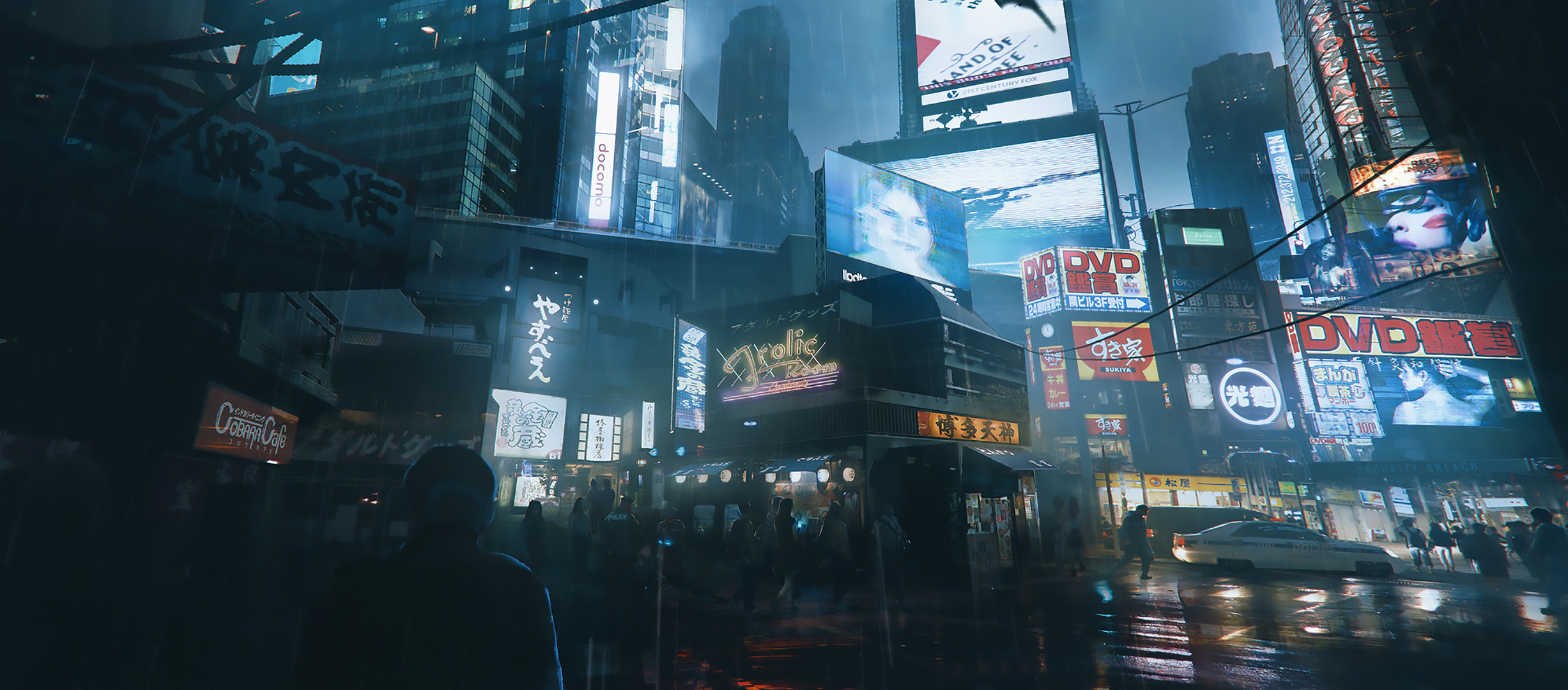 Cyberpunk Science Fiction Futuristic City And Police
 Wallpapers