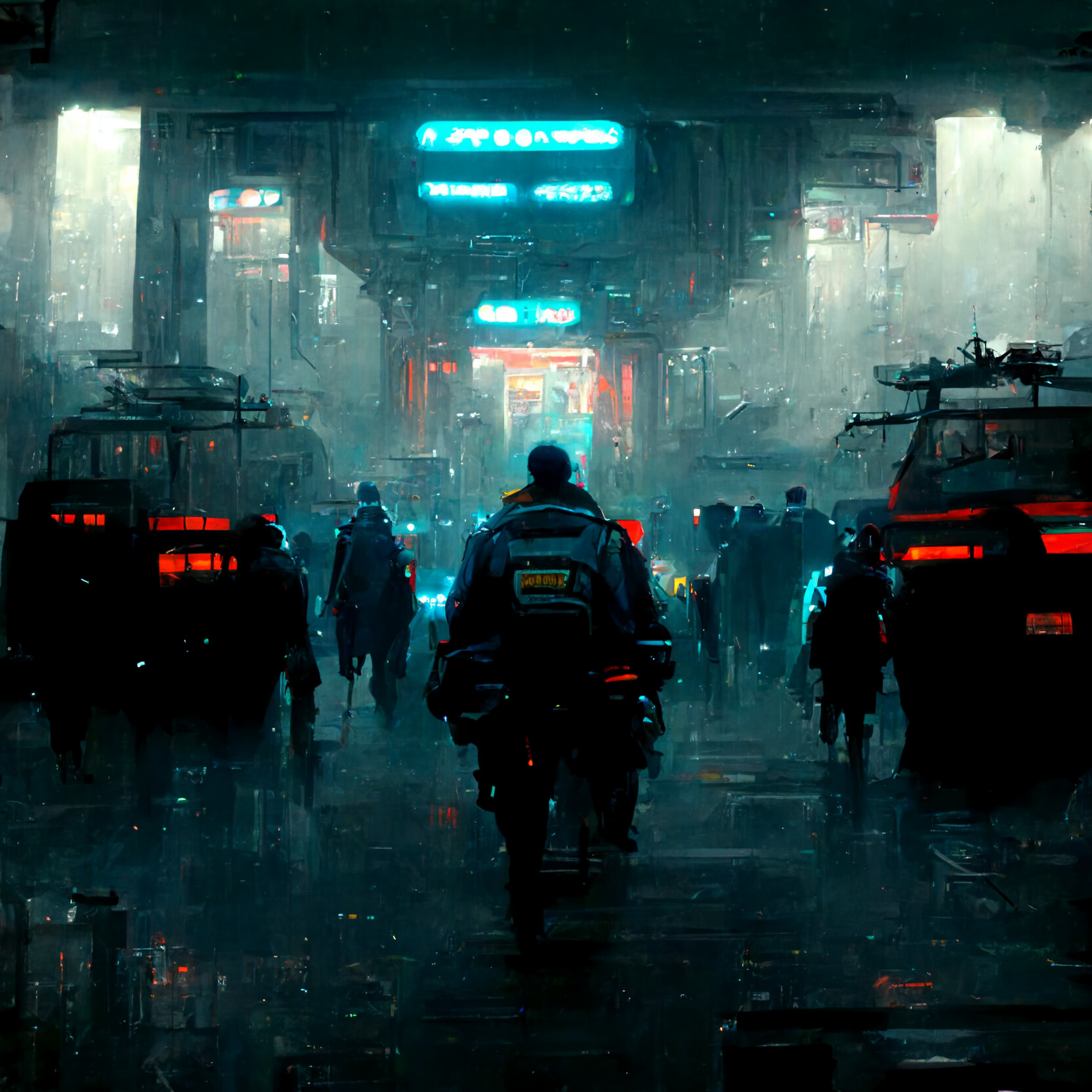 Cyberpunk Science Fiction Futuristic City And Police
 Wallpapers