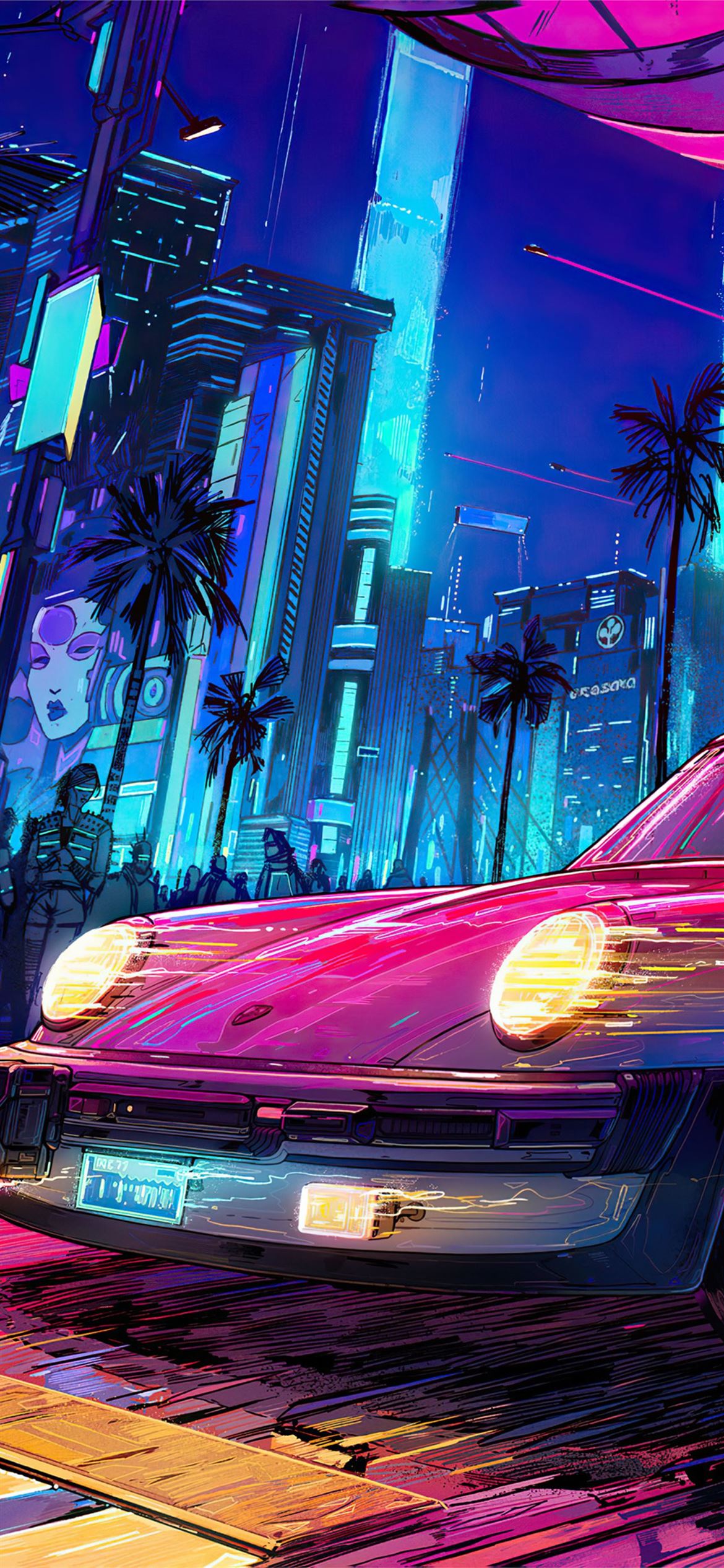 cyberpunk synthwave Wallpapers