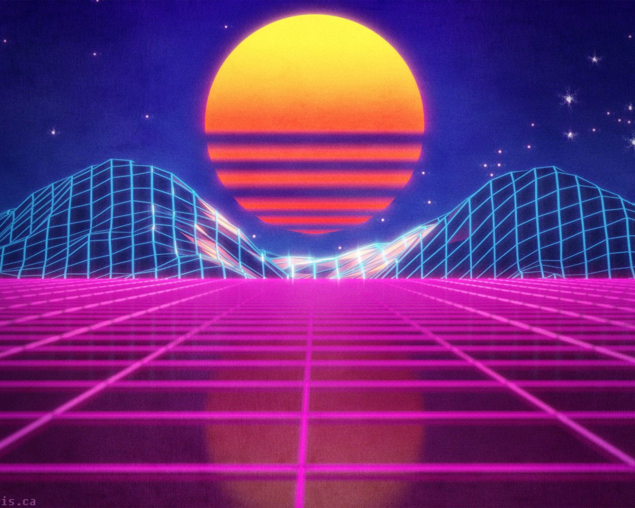 Cyberwave Purple Outrun Wallpapers