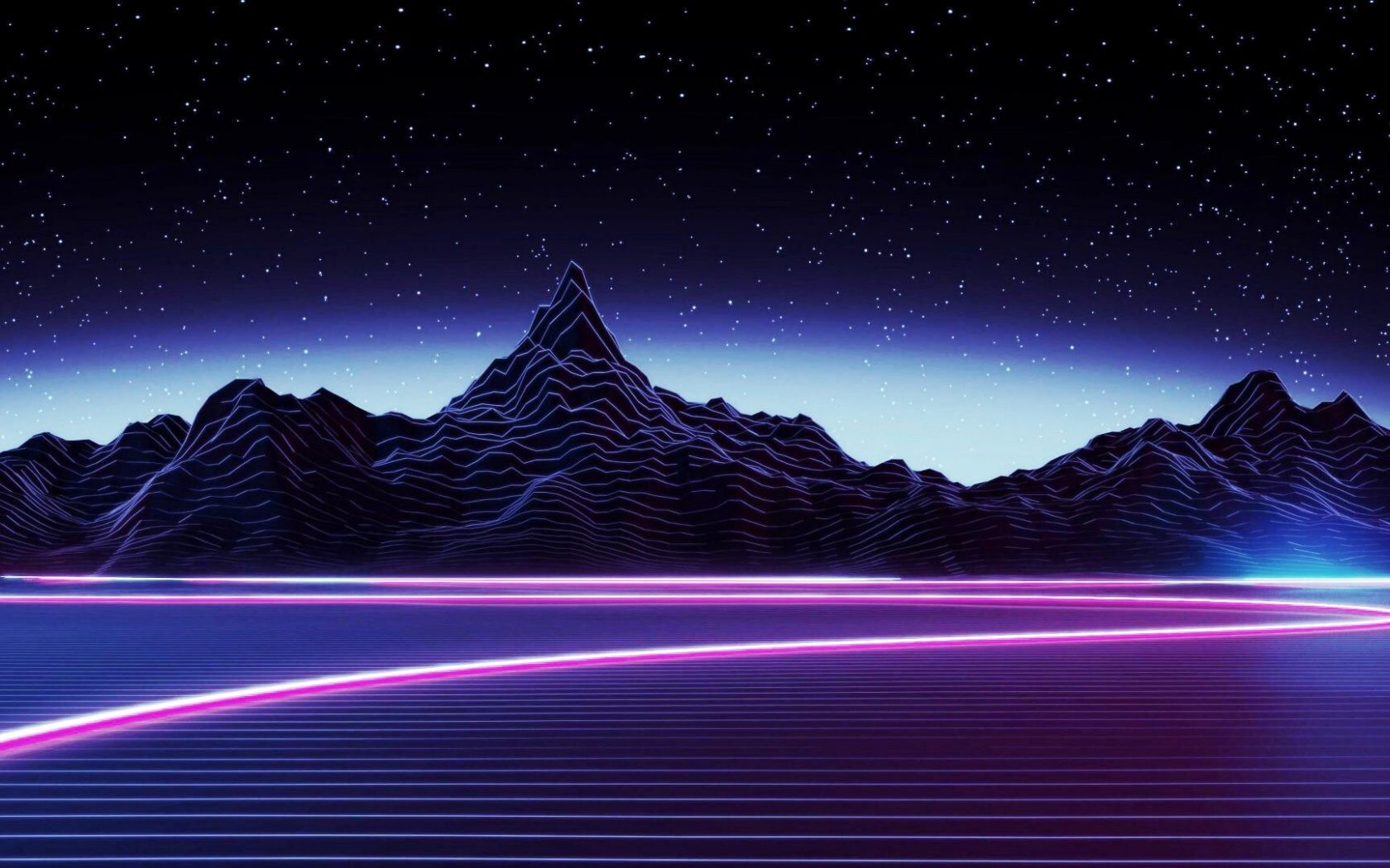 Cyberwave Purple Outrun Wallpapers