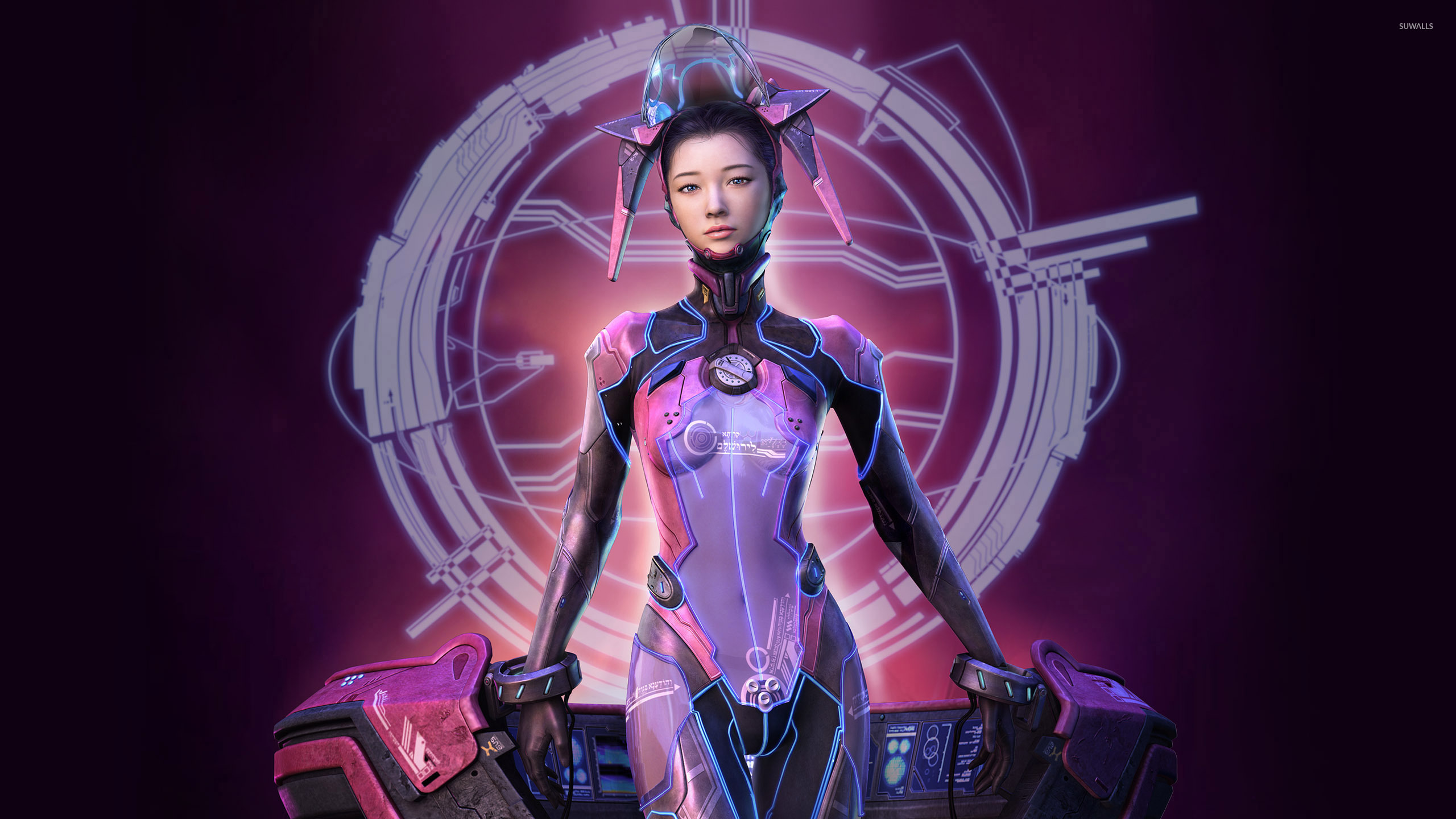 Cyborg 4K Female Fly Wallpapers