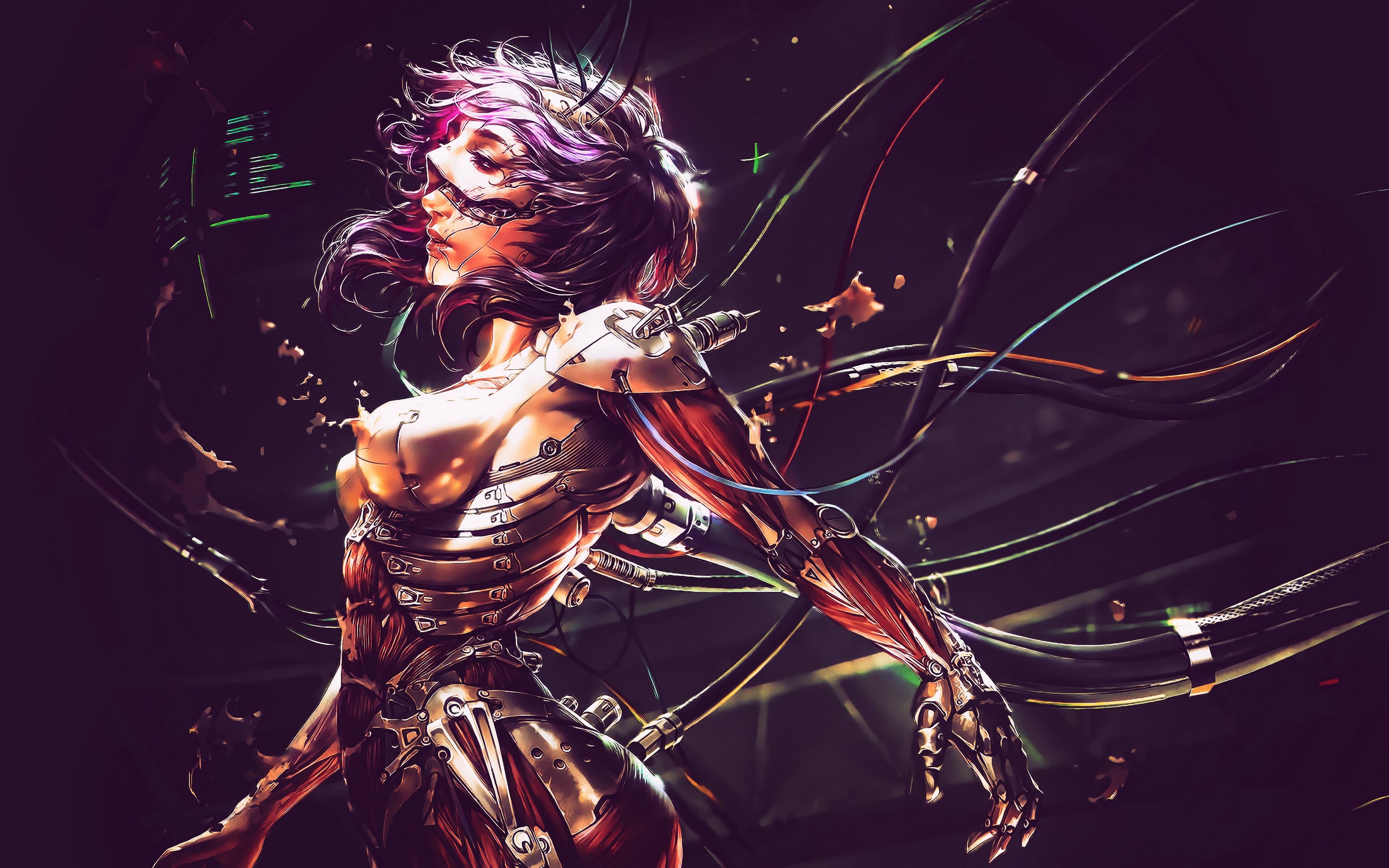 Cyborg Futuristic Cyberpunk Girl Wallpapers