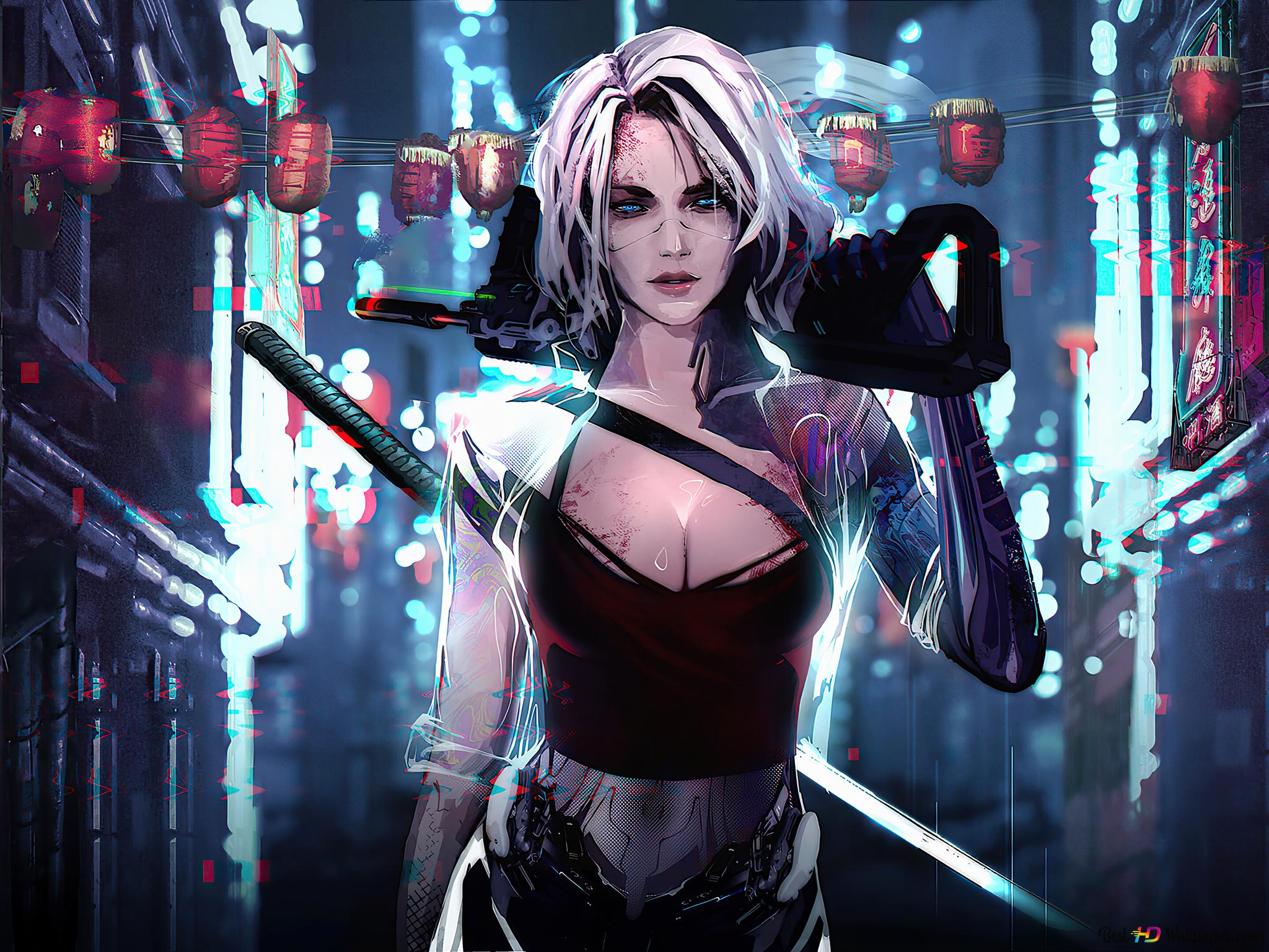 Cyborg Futuristic Cyberpunk Girl Wallpapers