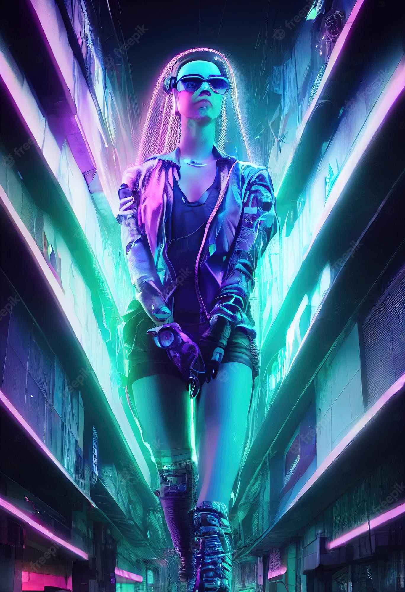 Cyborg Futuristic Cyberpunk Girl Wallpapers