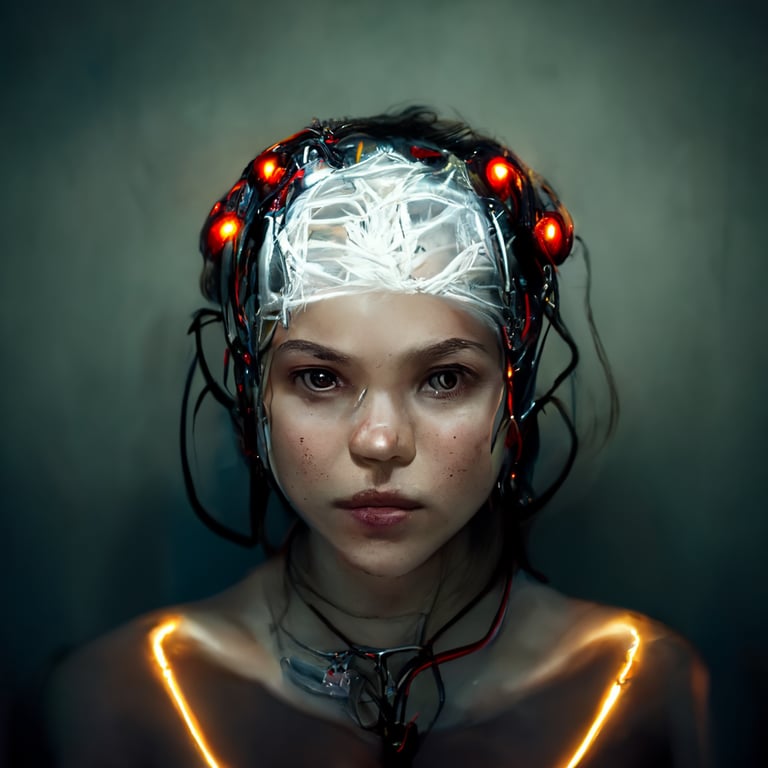 Cyborg Girl Headshot Wallpapers