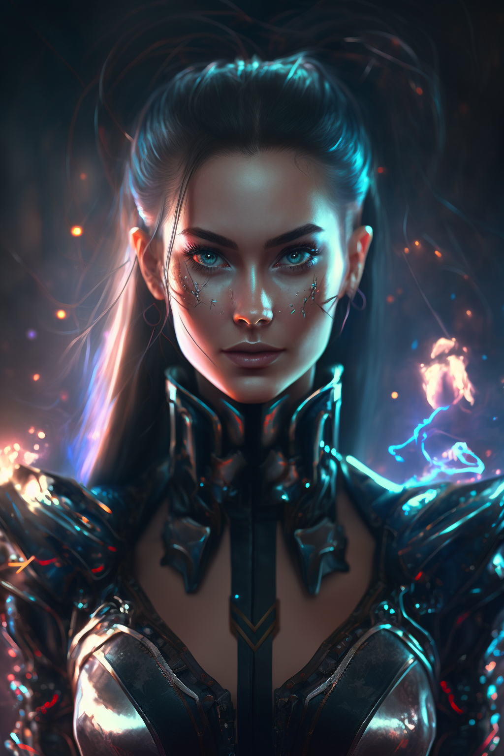 Cyborg Girl Headshot Wallpapers