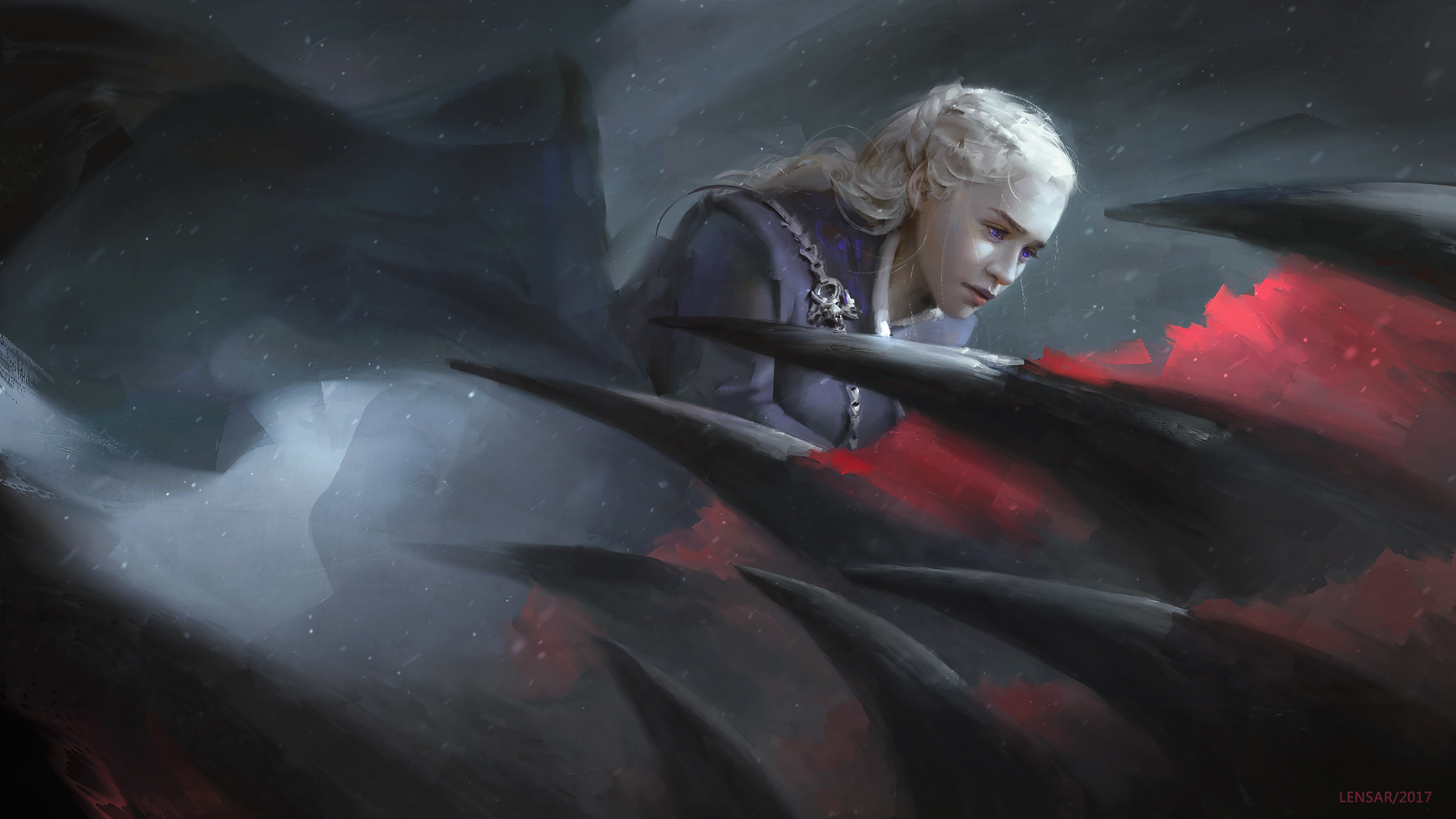 Daenerys And Drogon Art Wallpapers