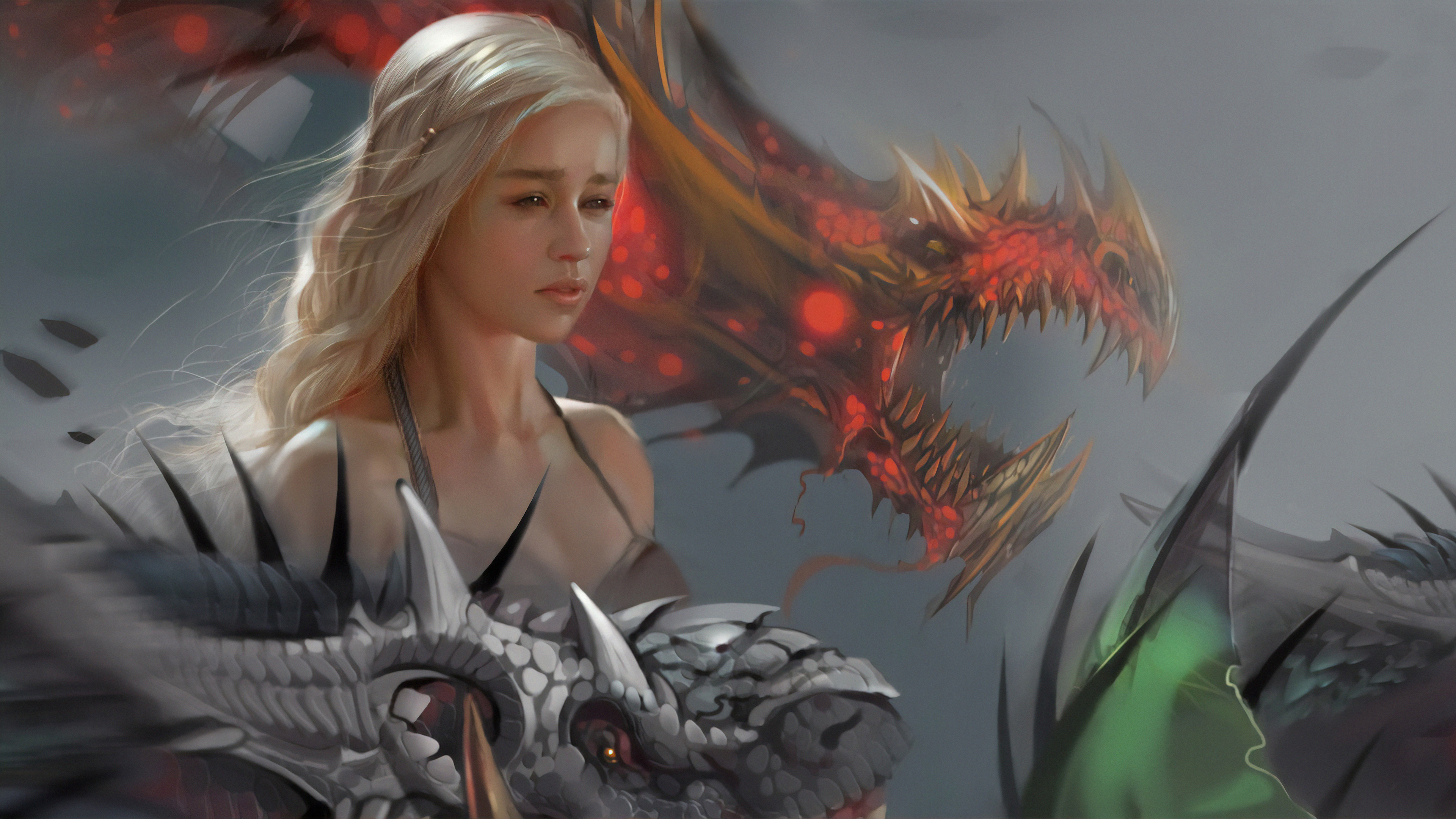 Daenerys And Drogon Art Wallpapers