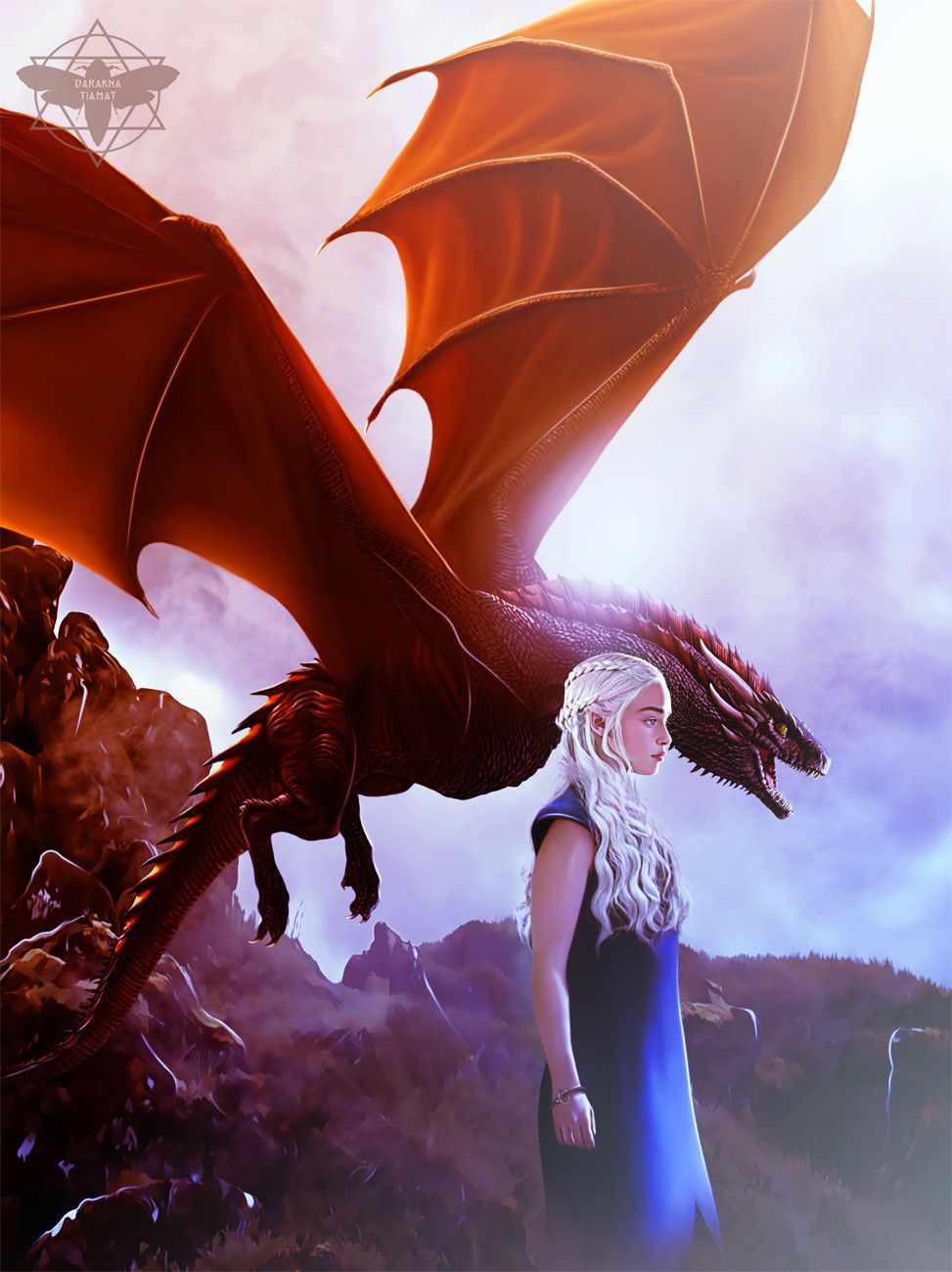 Daenerys And Drogon Art Wallpapers