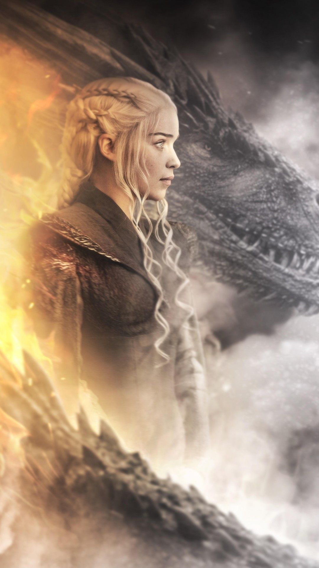 Daenerys Targaryen With Dragon Artwork Wallpapers