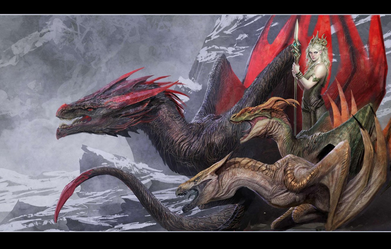 Daenerys Targaryen With Dragon Artwork Wallpapers