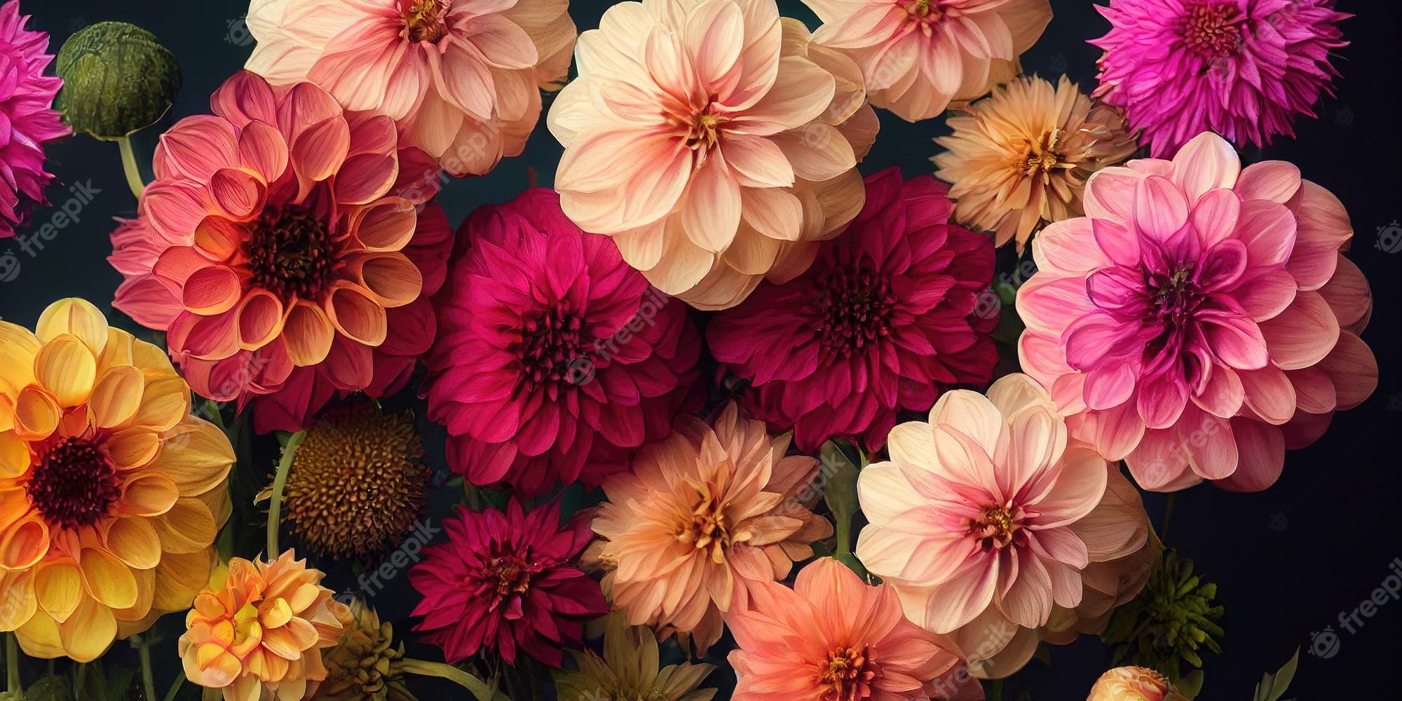 Dahlia Flower Background