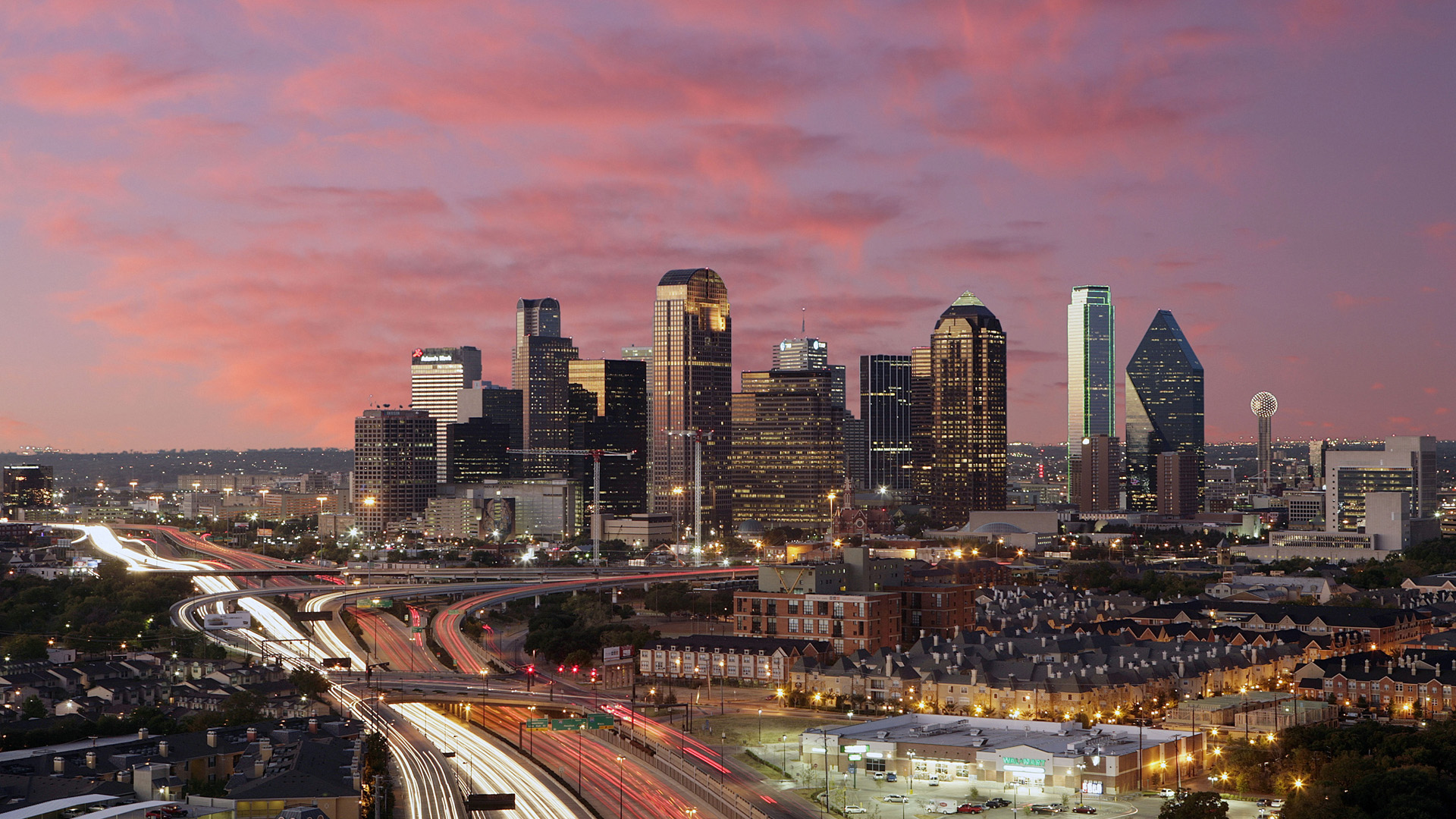 Dallas Texas Lights Skyscrapers Wallpapers