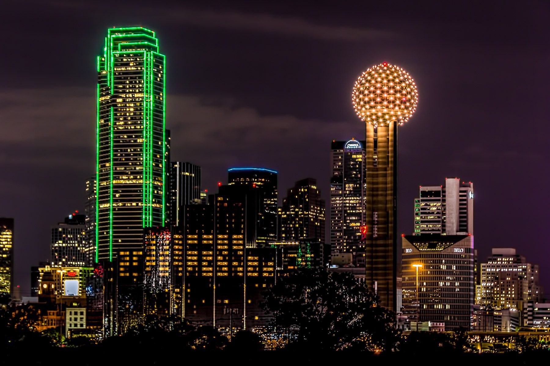 Dallas Texas Lights Skyscrapers Wallpapers