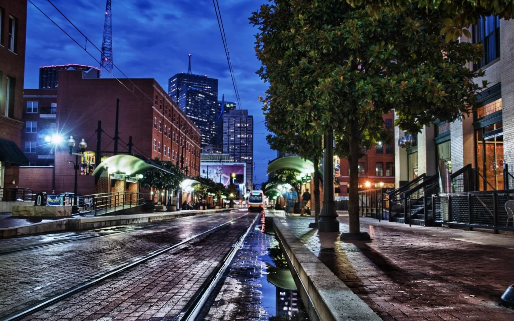 Dallas Texas Lights Skyscrapers Wallpapers